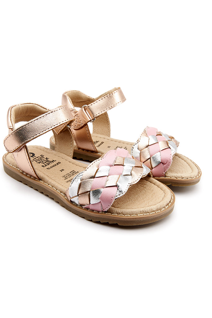 Tripelie Sandals Copper Silver Pearlised Pink The Elly Store