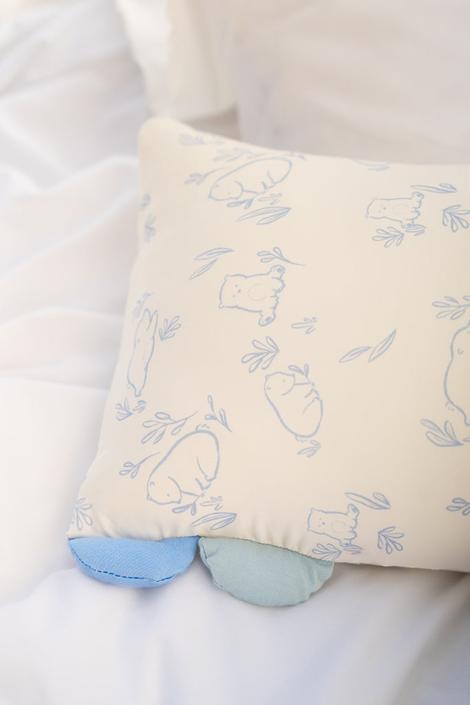 Bamboo Pillow Set - Blue Beary Best | The Elly Store