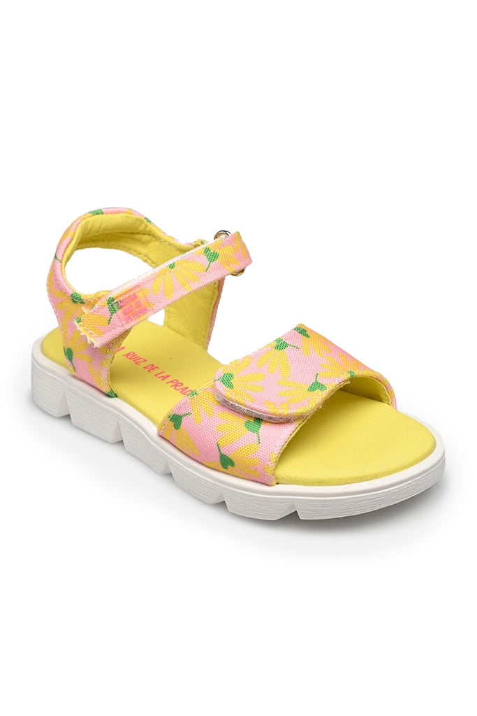 Pink and yellow discount sandals