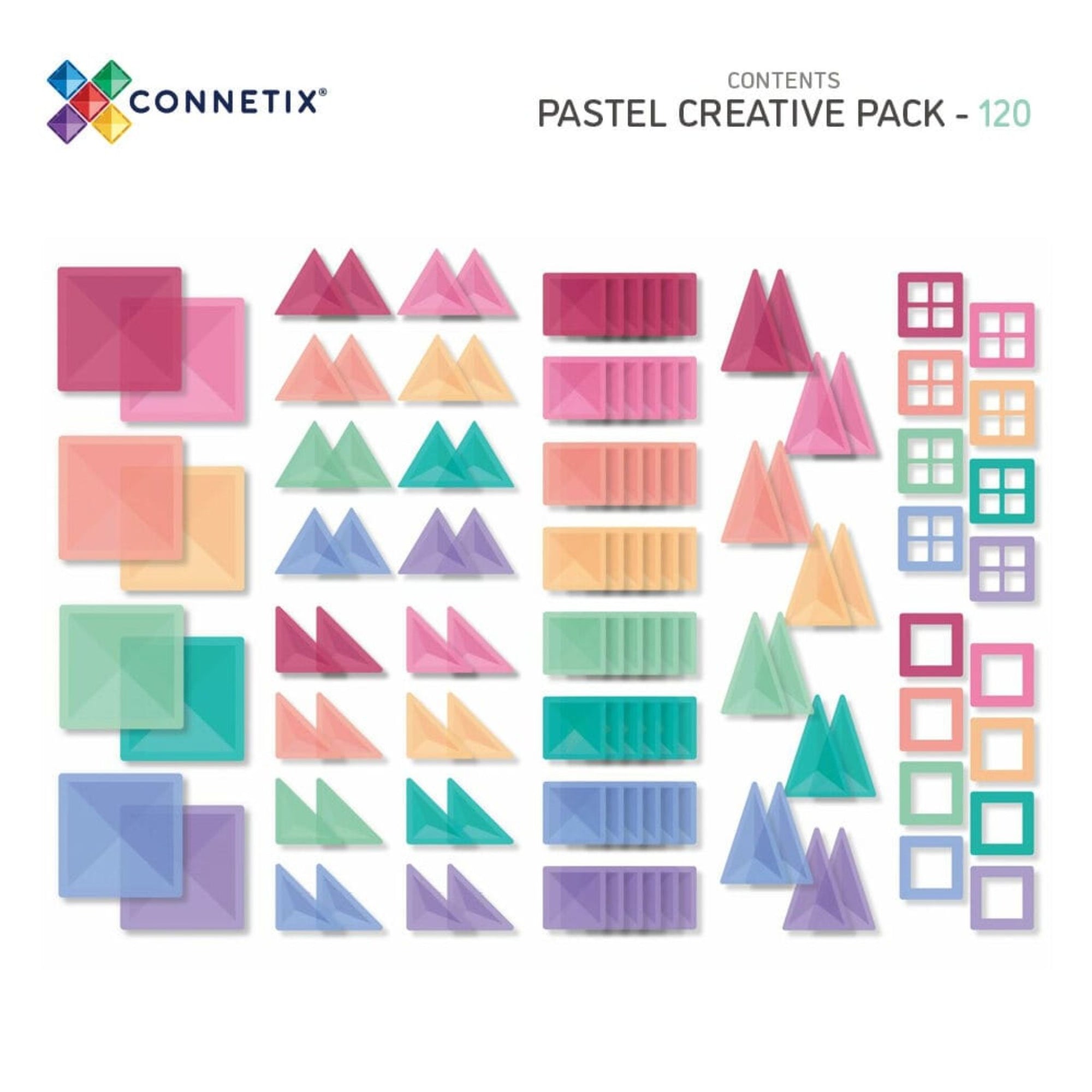 Connetix 120 piece Pastel Creative Pack