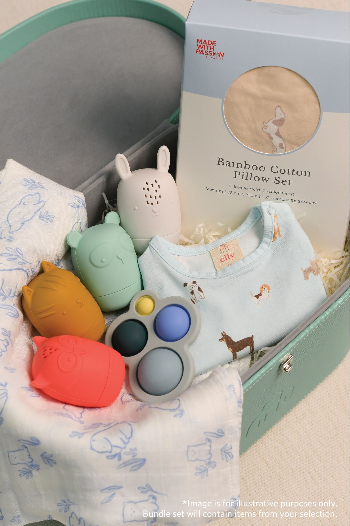 Puppy Love Personalised Turquoise Gift Set