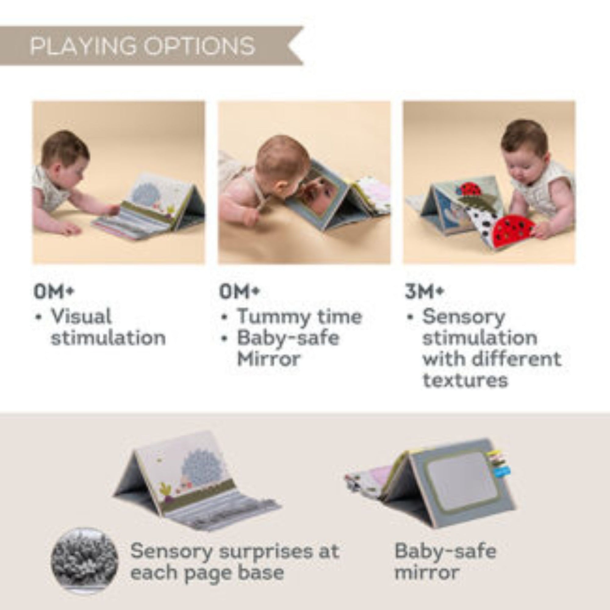 Taf Toys Tummy Time Sensory Book | The Elly Store 