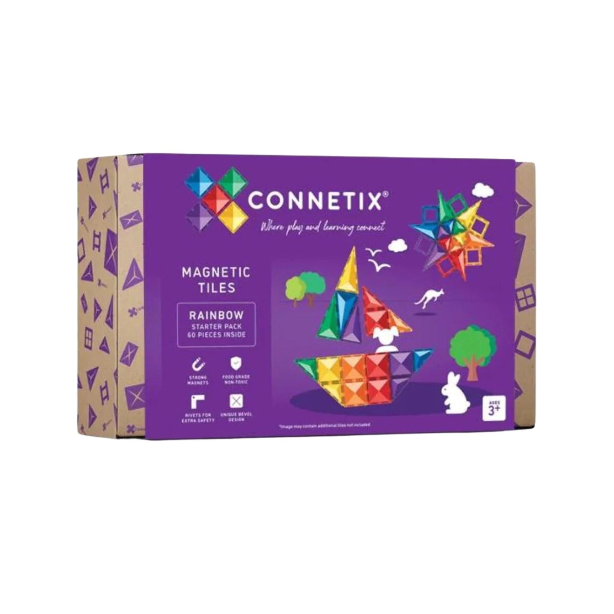 Connetix 60 Piece Rainbow Starter Pack