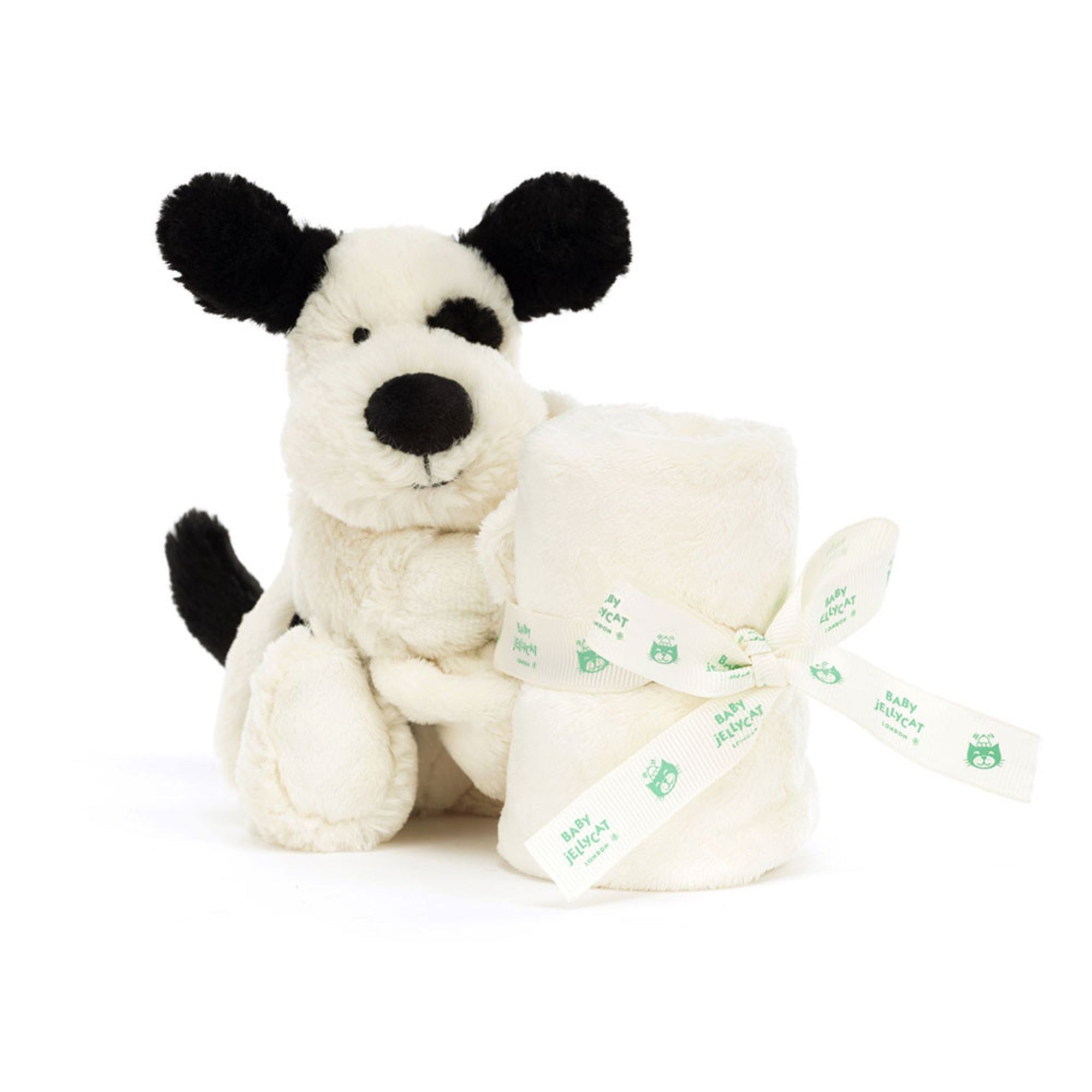 Jellycat Bashful Black &amp; Cream Puppy Soother