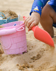 Olive | Silicone Sandcastle Beach Bucket - Pink | The Elly Store 