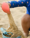 Olive | Silicone Sandcastle Beach Bucket - Turquoise | The Elly Store