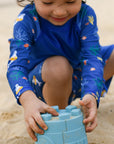 Olive | Silicone Sandcastle Beach Bucket - Turquoise | The Elly Store