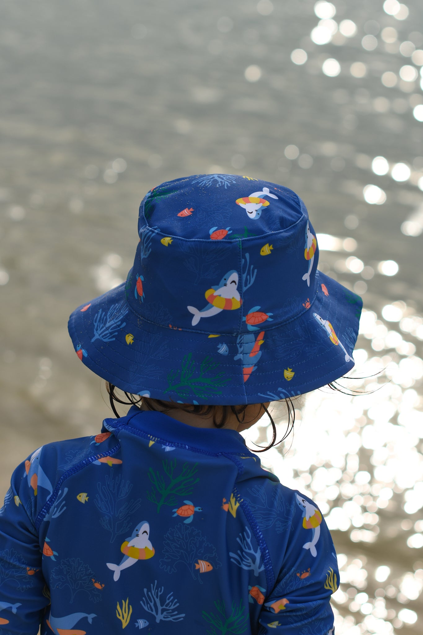 Reversible Bucket Hat (Kids) - Tropical Coral