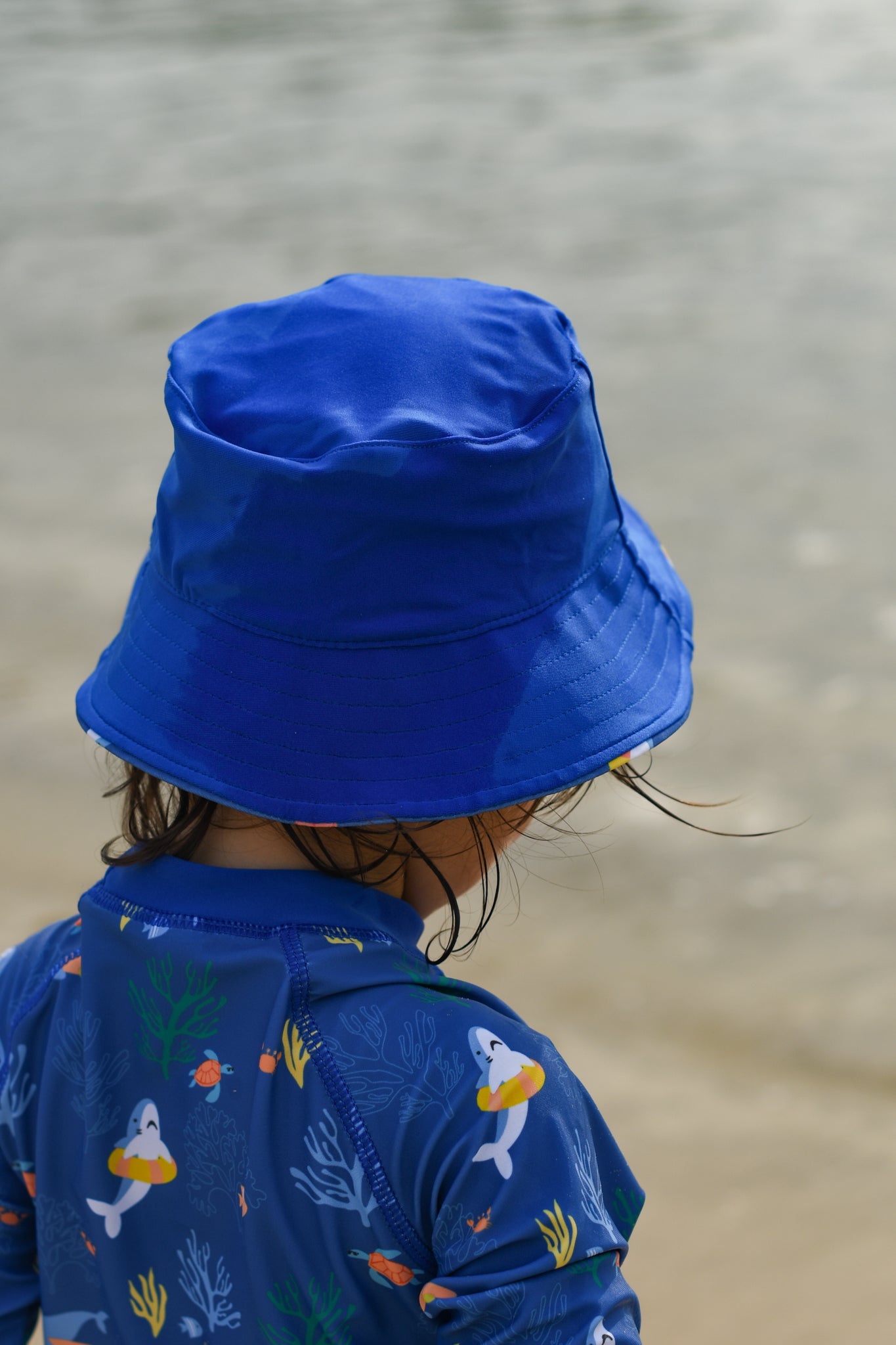 Reversible Bucket Hat (Kids) - Tropical Coral