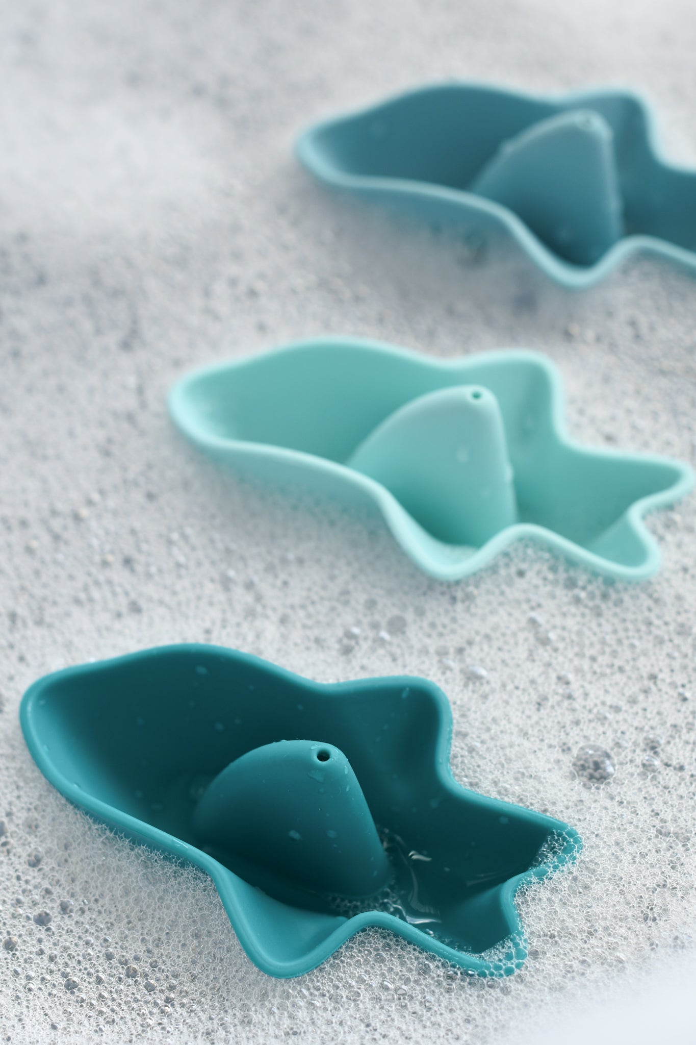 Olive | Stackable Sharks - Turquoise Set of 3 | The Elly Store