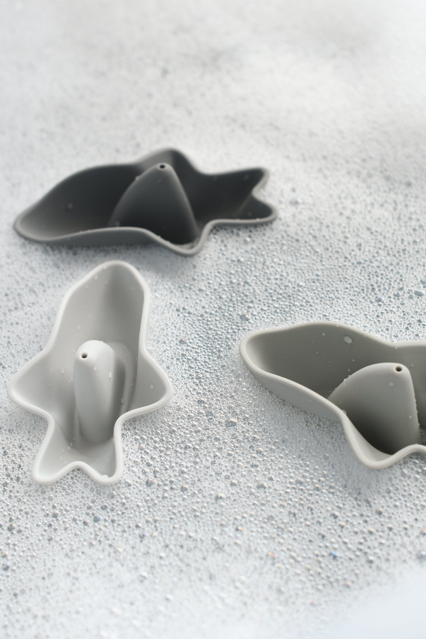 Olive | Stackable Sharks - Grey Set of 3 | The Elly Store