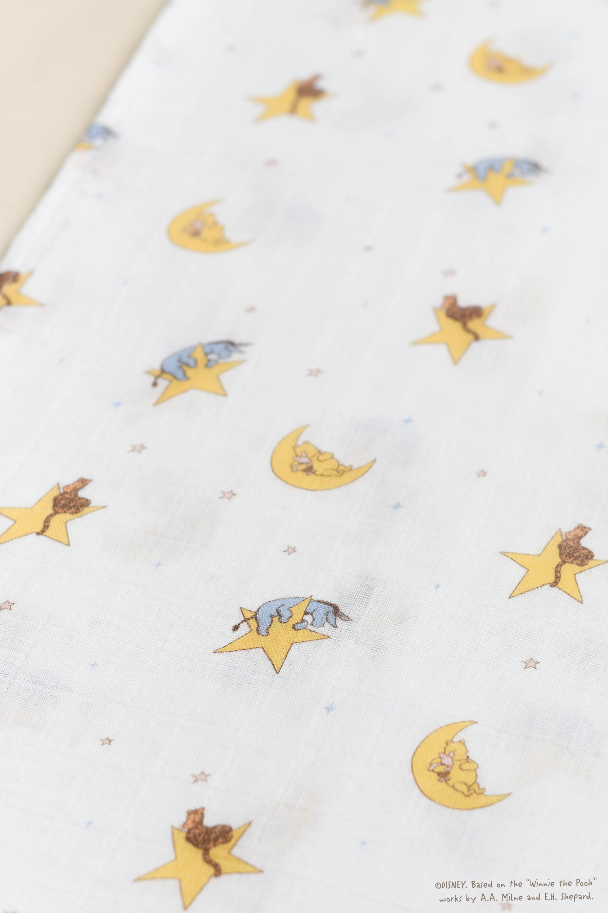 Organic Cotton Swaddle - Starry Pooh | The Elly Store