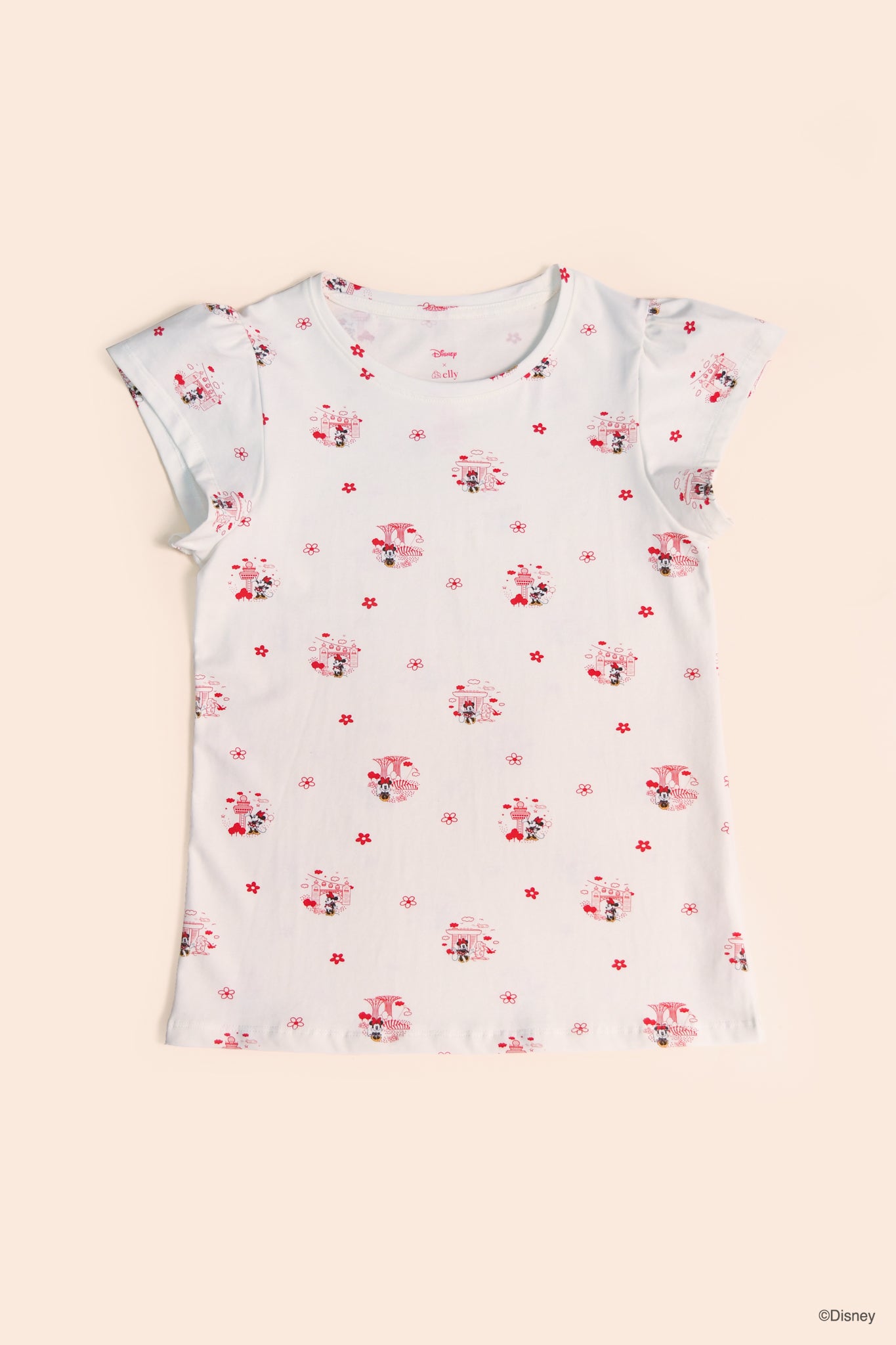 Ladies Flutter Tee - Minnie's Little Red Dot – The Elly Store