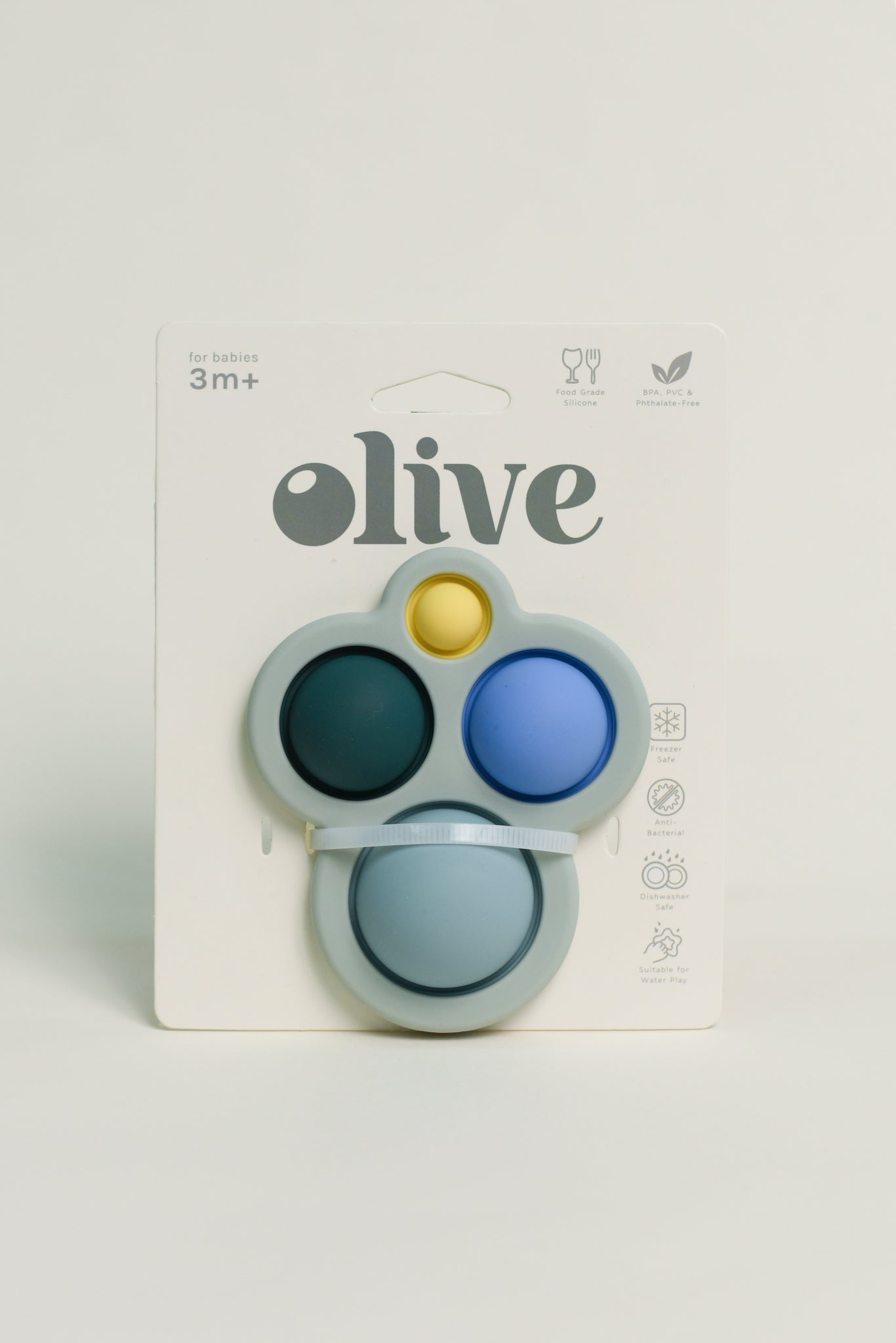 Olive Silicone Toy | Blue Pop Cloud