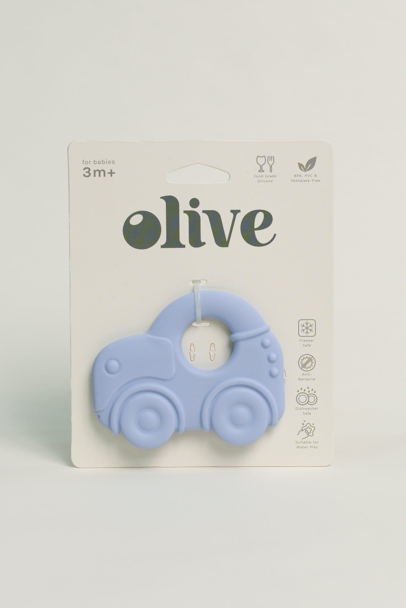 Olive Silicone Toys | Car Teething Toy - Periwinkle