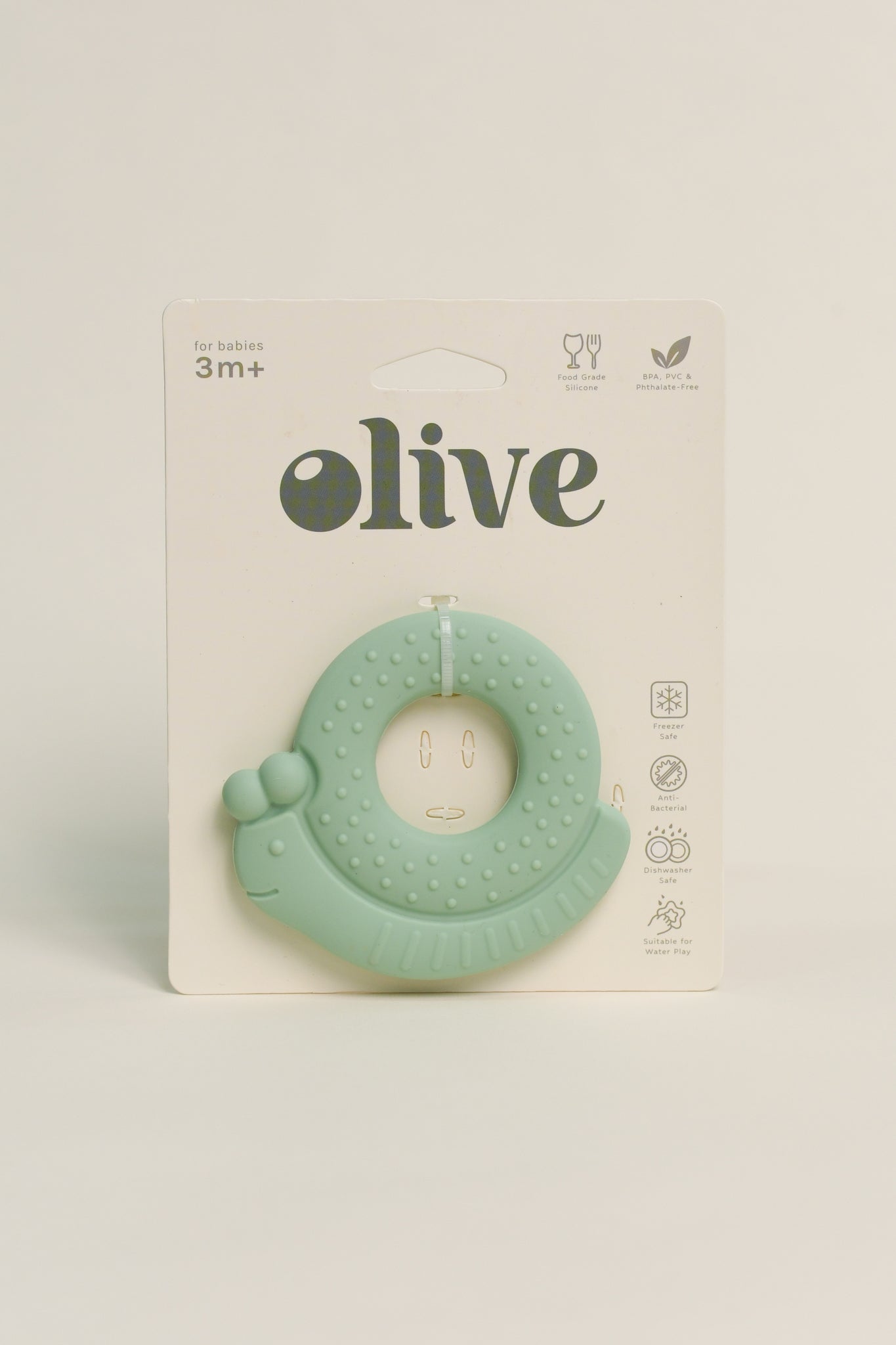 Olive Green Snail Teething Toy | The Elly Store 