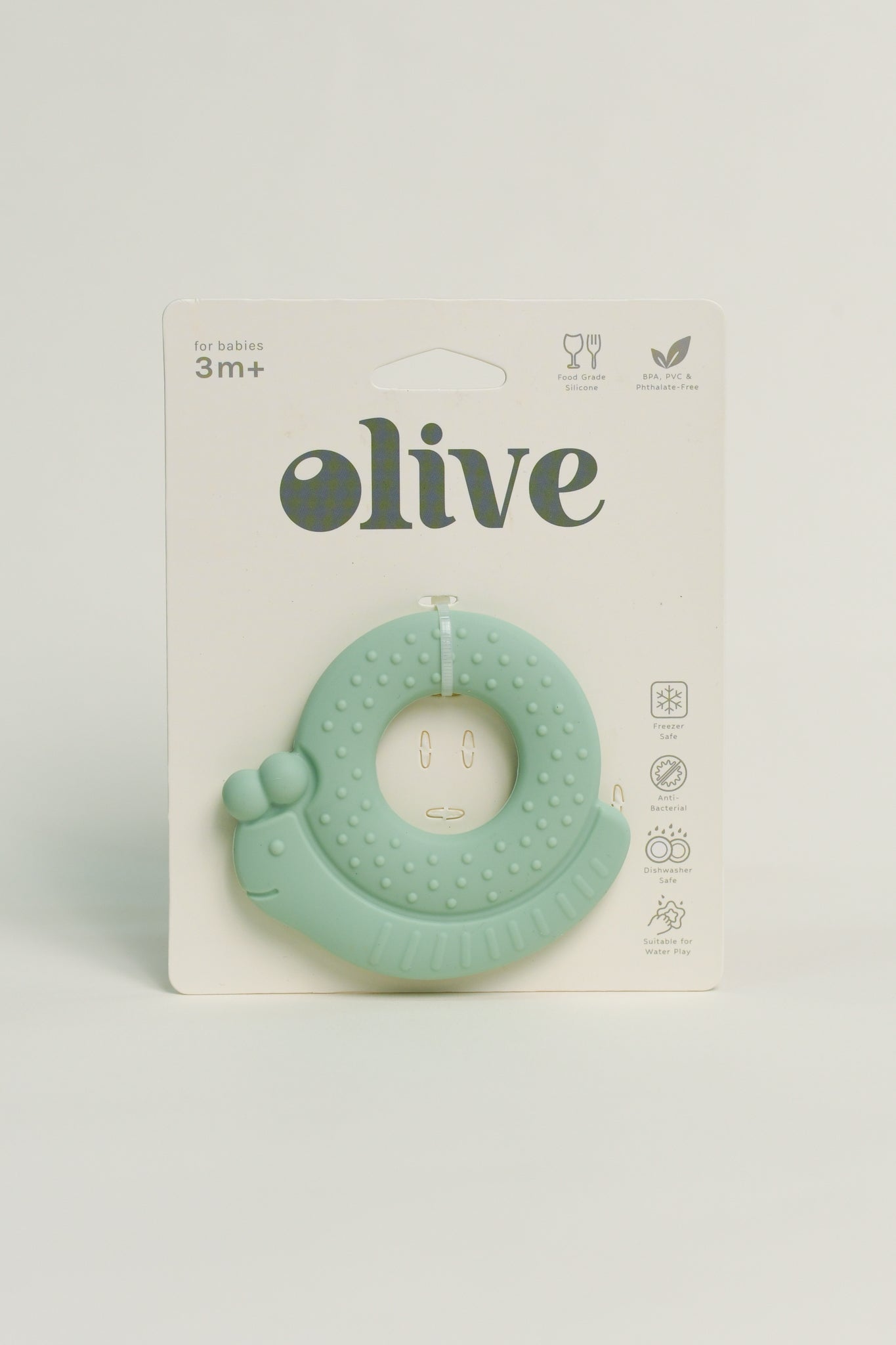 Olive Silicone Toys | Green Snail Teething Toy