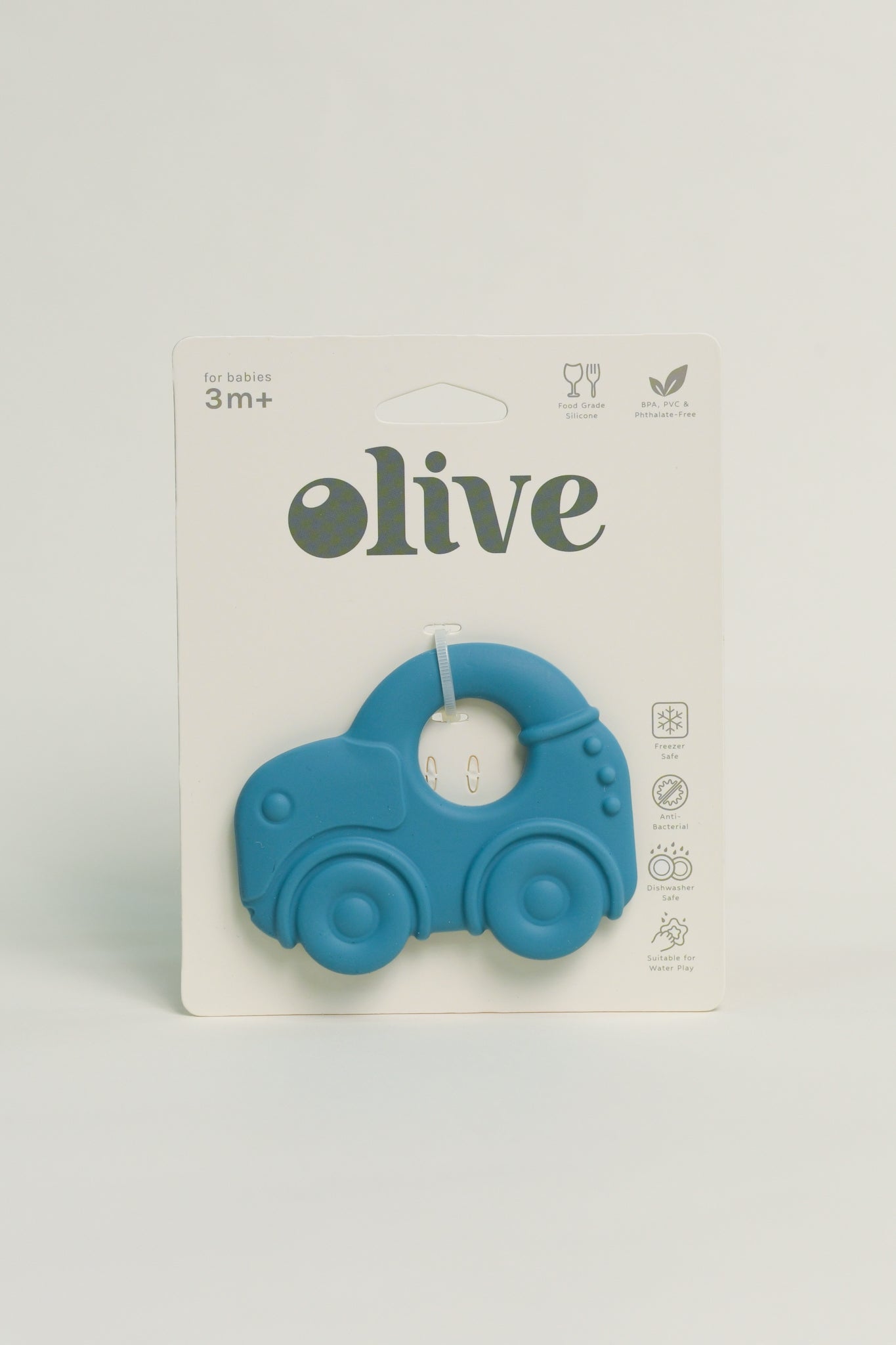 Olive Silicone Toys | Car Teething Toy - Teal