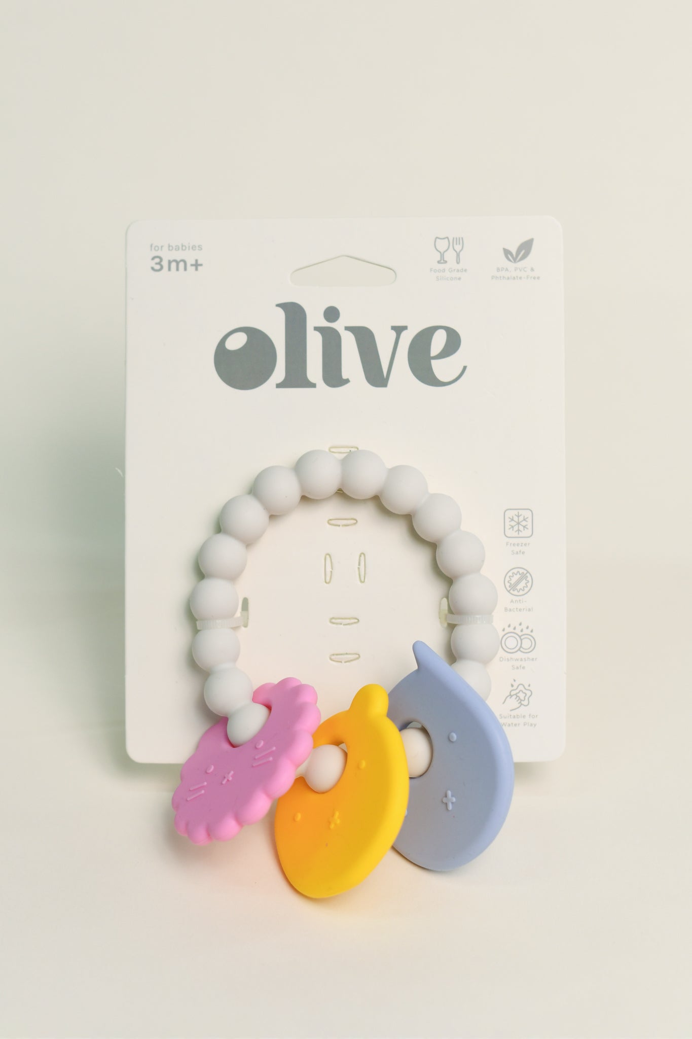 Olive Silicone Toys | Kitty & Friends Teething Ring