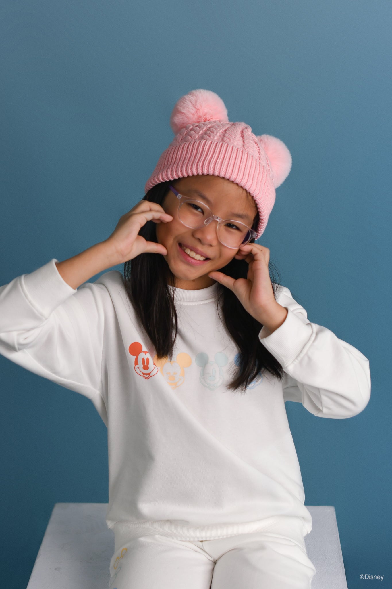 Double-Pom Beanie - Pink