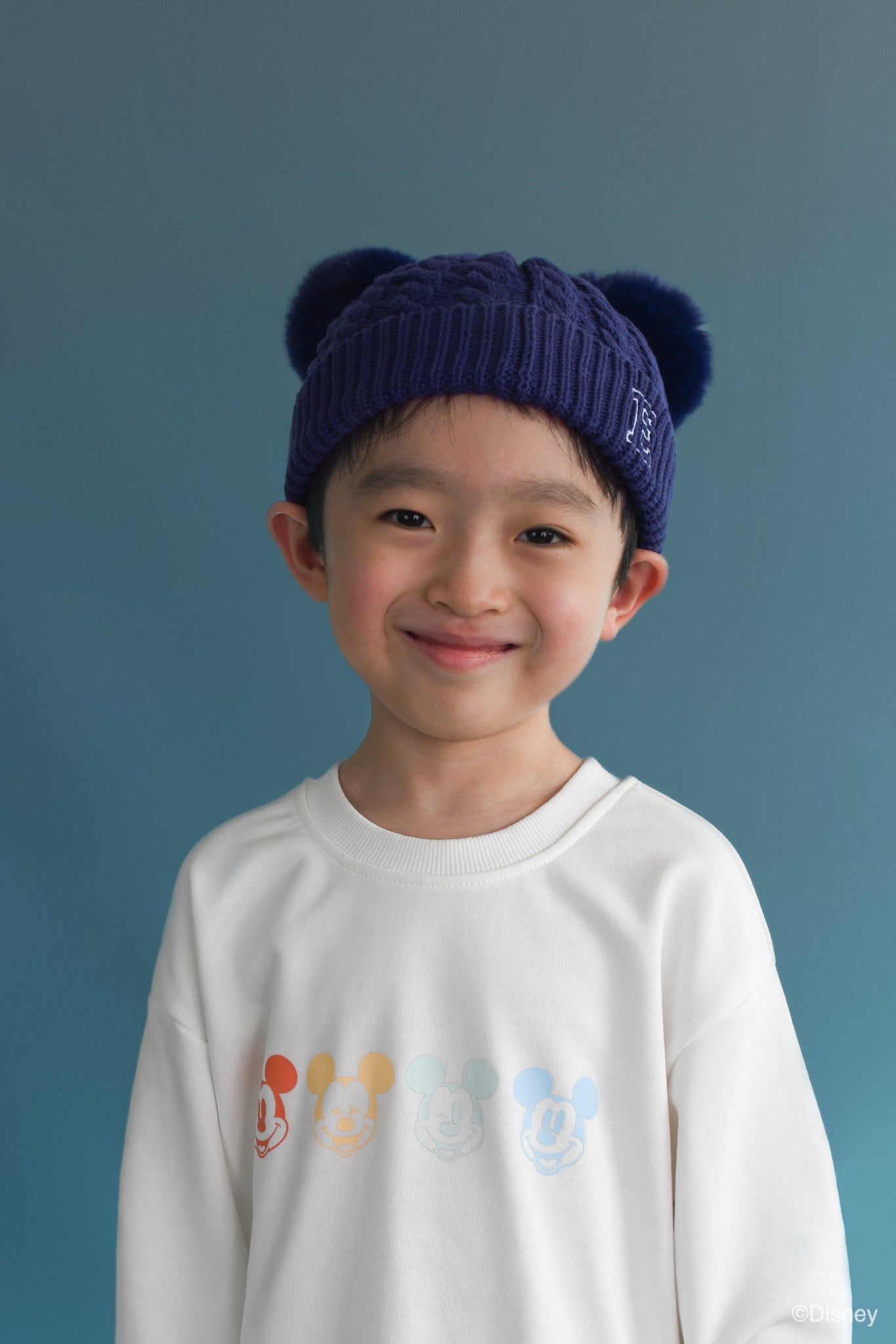 Double-Pom Beanie - Dark Blue