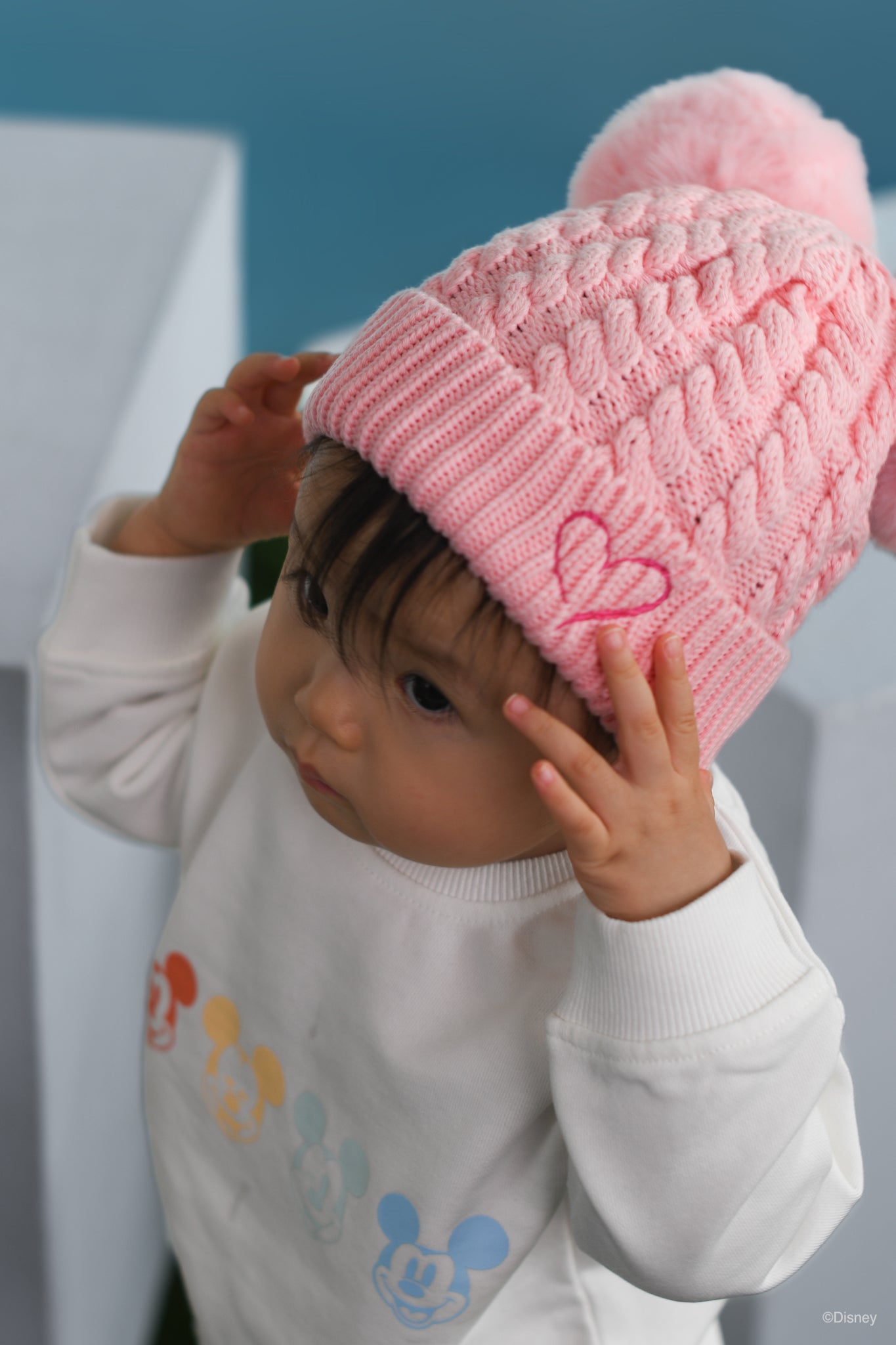 Double-Pom Beanie - Pink