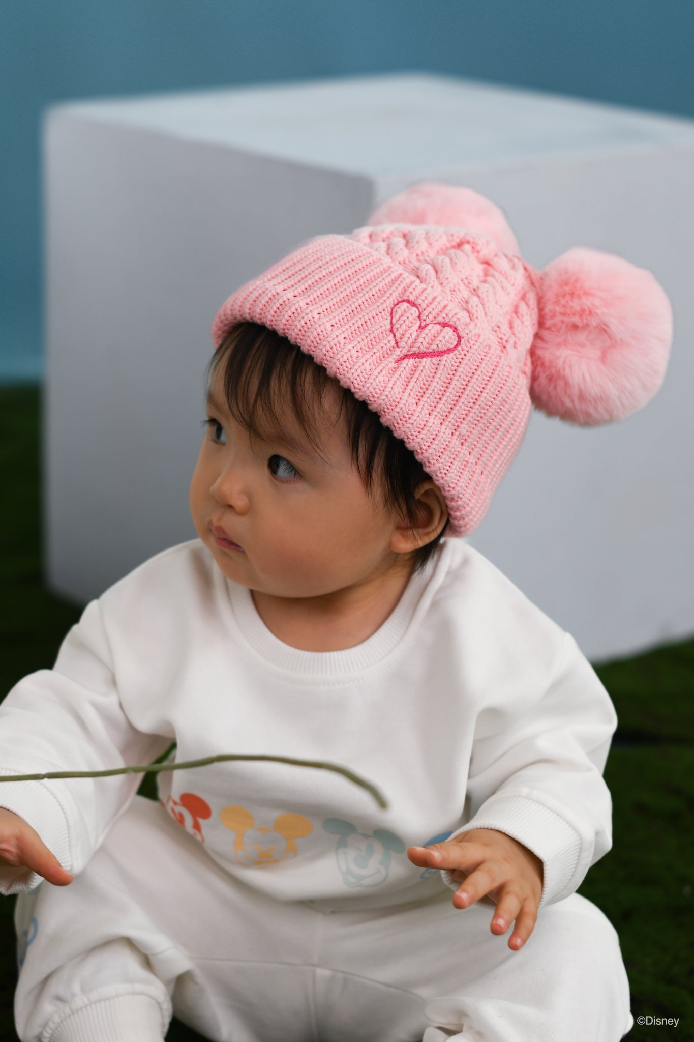 Double-Pom Beanie - Pink