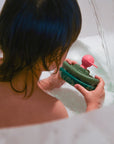 Olive Man in Boat Bath Toy - Green/Sage | The Elly Store