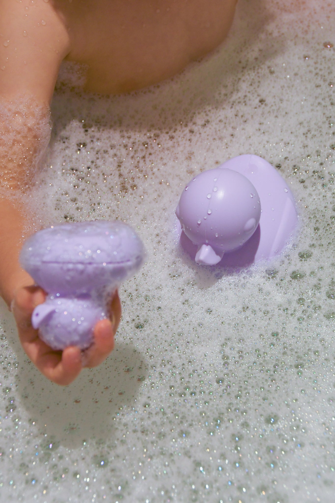 Olive | Silicone Ducky Bath Toy - Lilac Set of 2 | The Elly Store