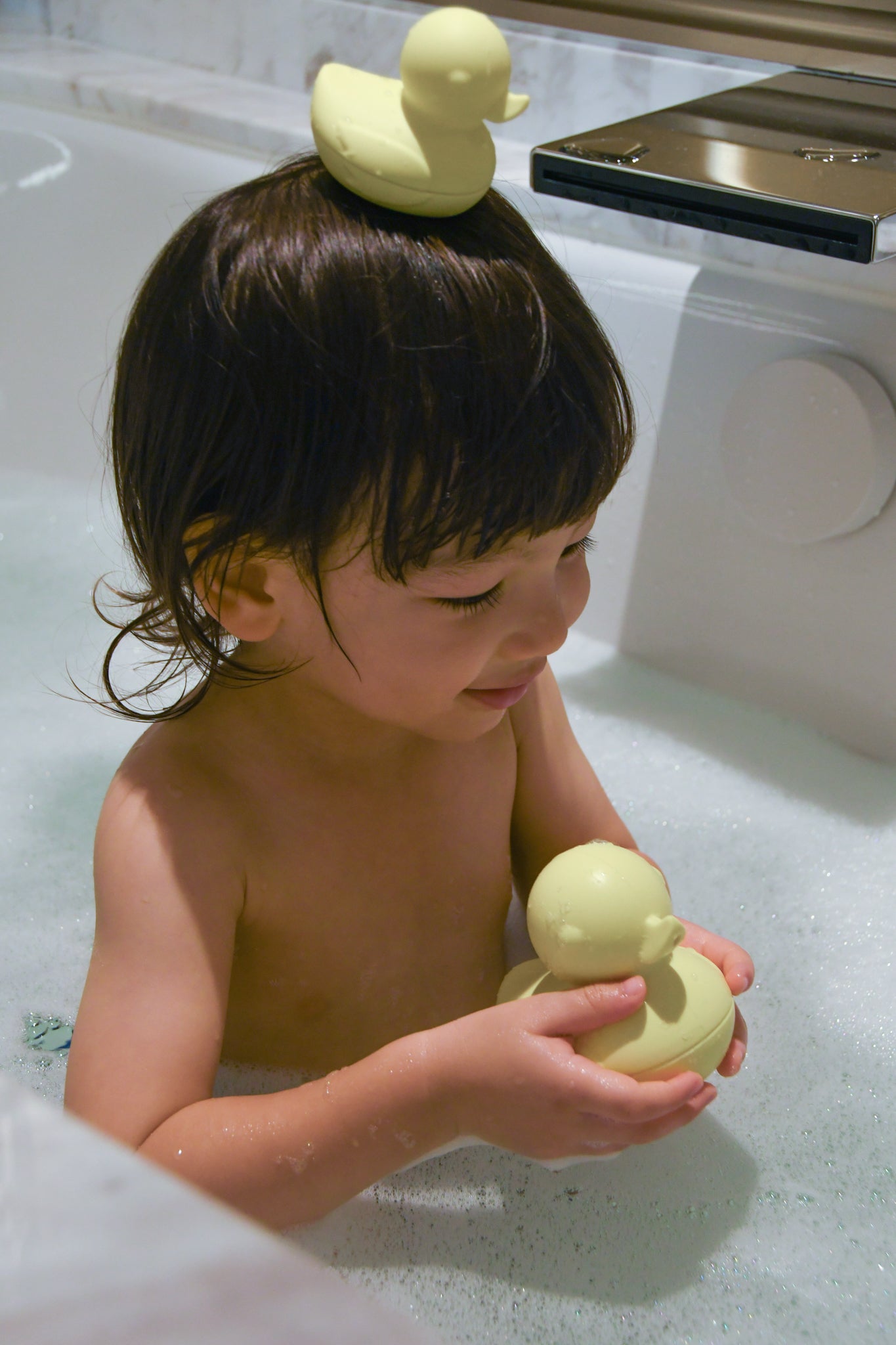 Olive | Silicone Ducky Bath Toy - Yellow Set of 2 | The Elly Store