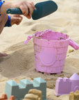 Olive | Silicone Sandcastle Beach Bucket - Pink | The Elly Store 