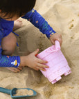 Olive | Silicone Sandcastle Beach Bucket - Pink | The Elly Store 