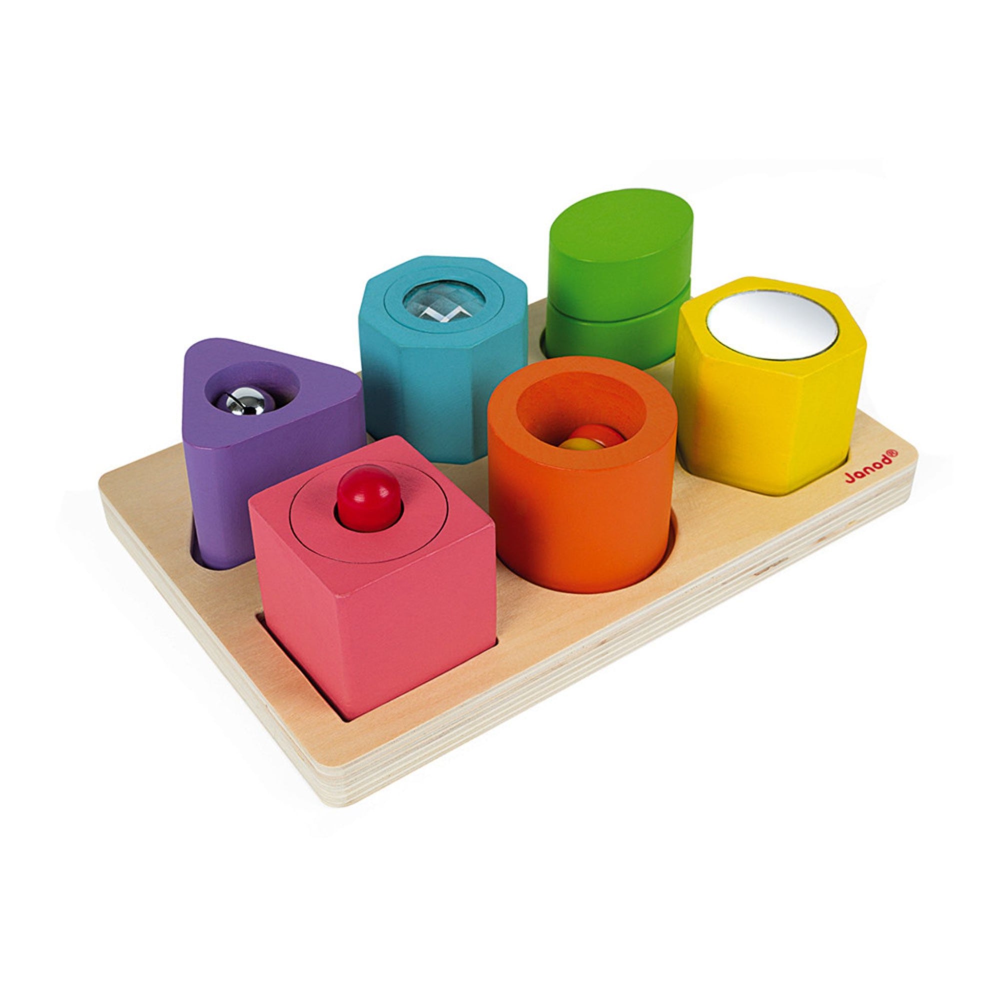 Janod I Wood and Sounds 6-Block Puzzle
