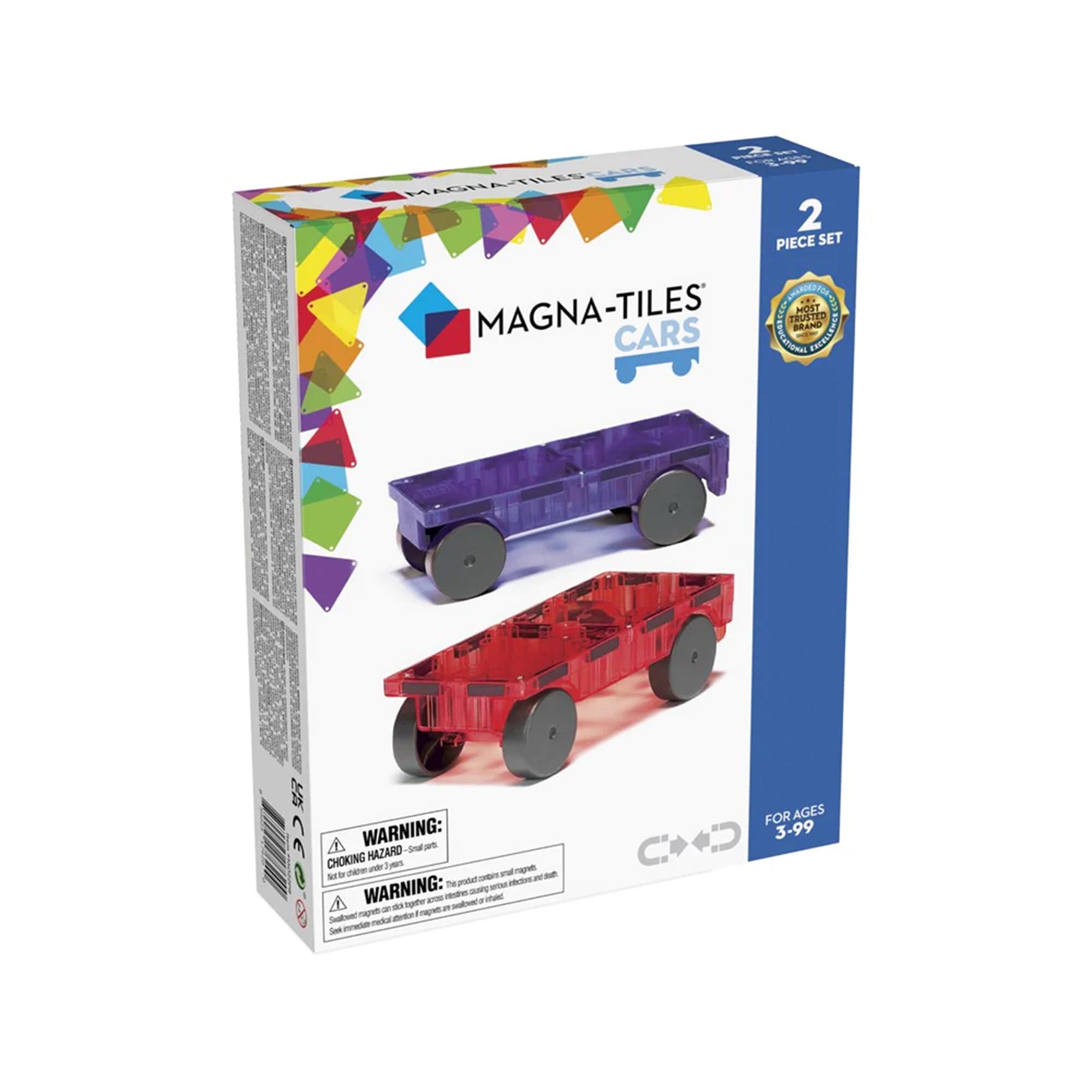 Magna-Tiles Cars 2-Piece Expansion Pack - Purple & Red | The Elly Store