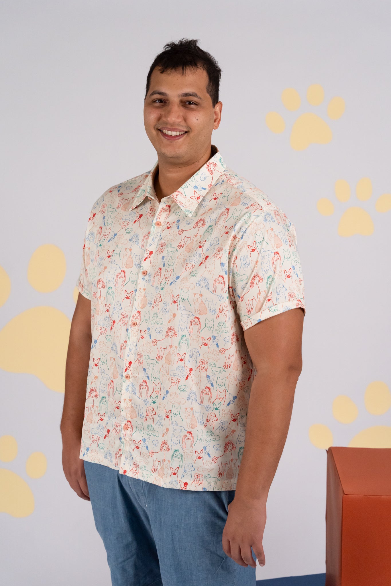 Men's Shirt - Colourful Puppies