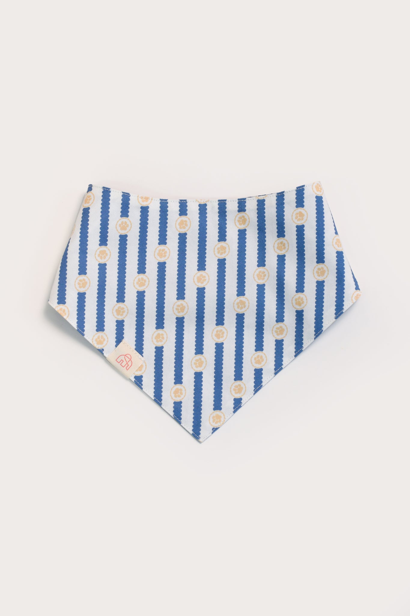 Pet Bandana - Navy Terrier Plaids / Paw Stripes | The Elly Store