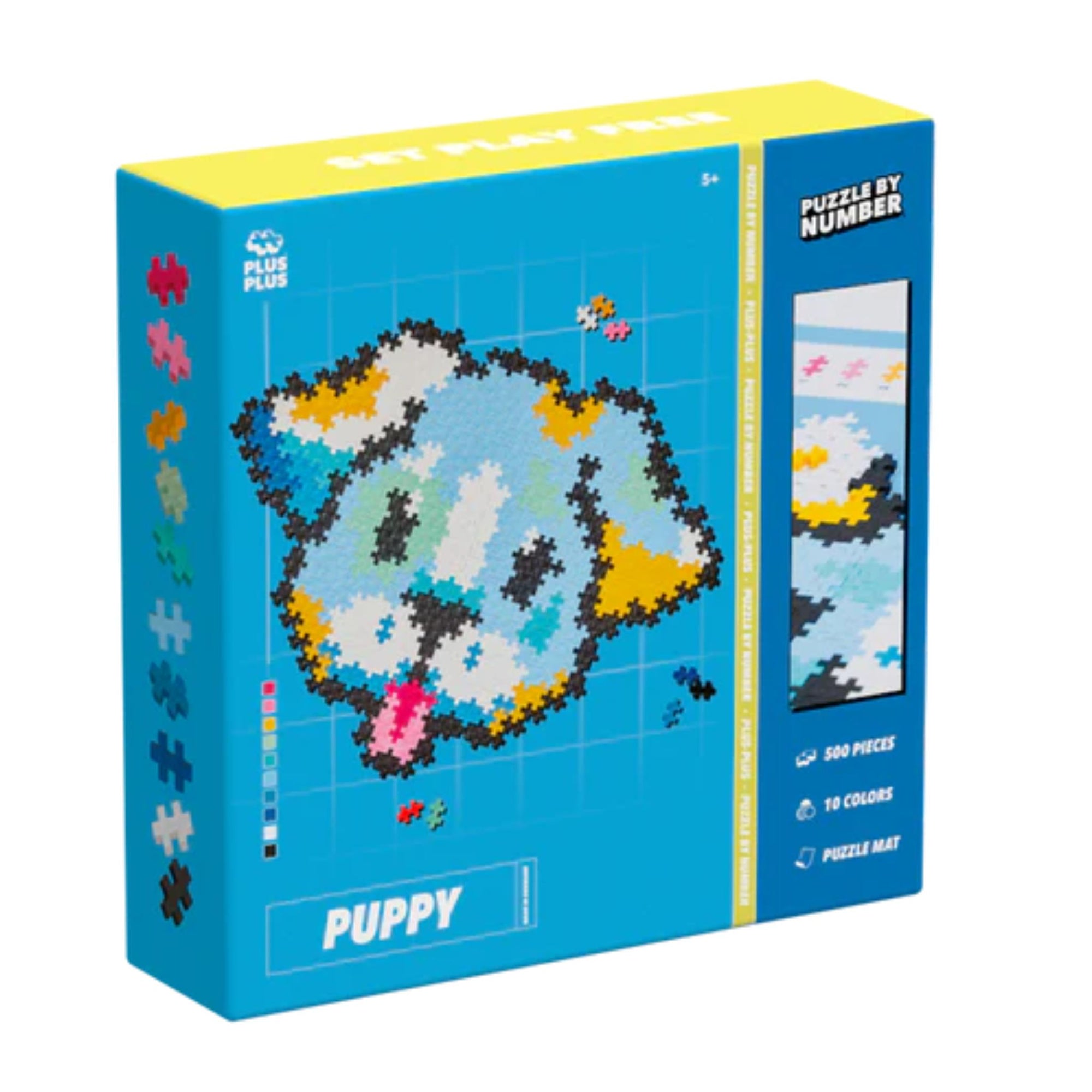 Plus Plus Puzzle By Number - Puppy 500pcs | The Elly Store 