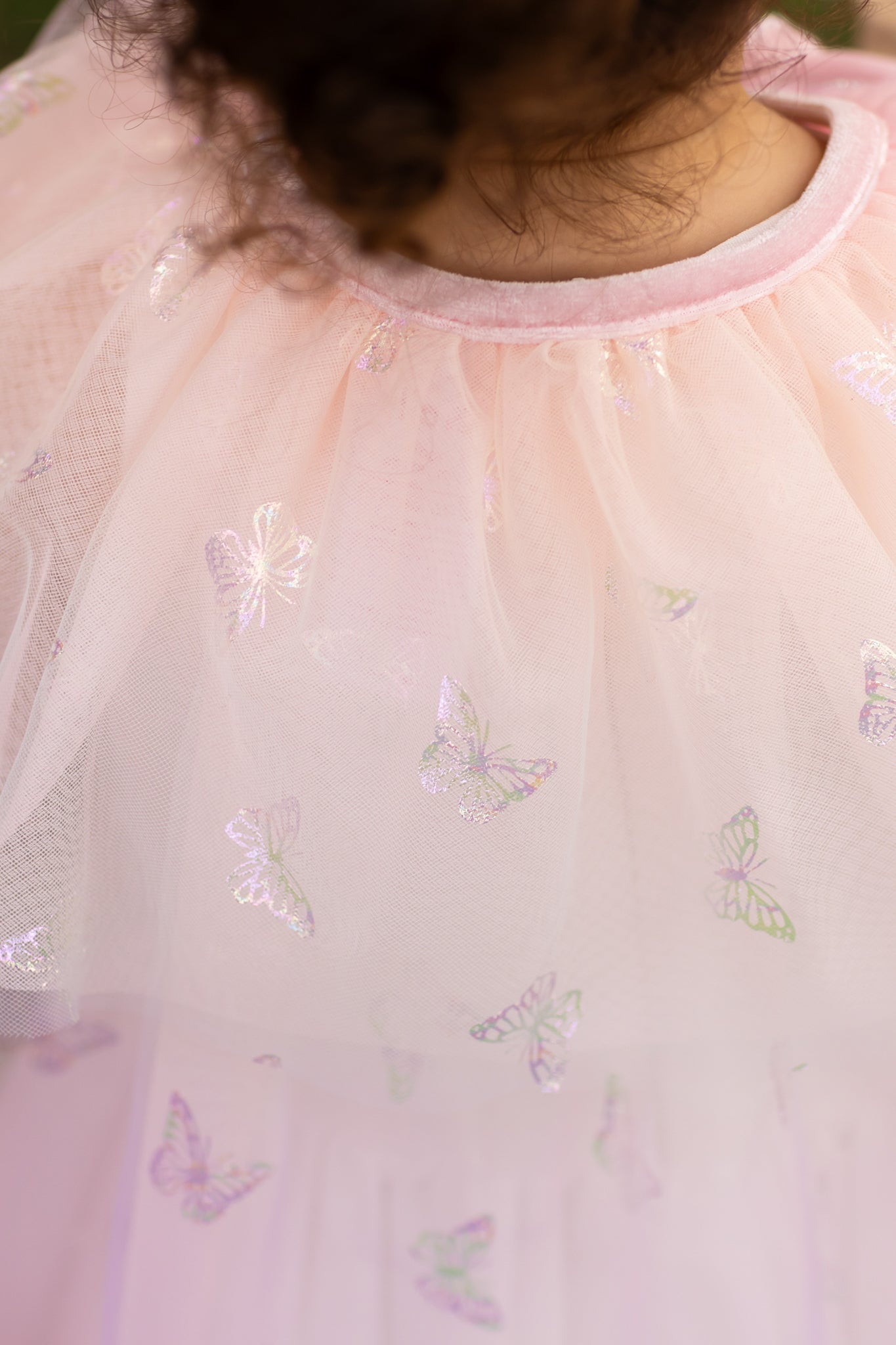 Tulle Cape - Pink Butterflies