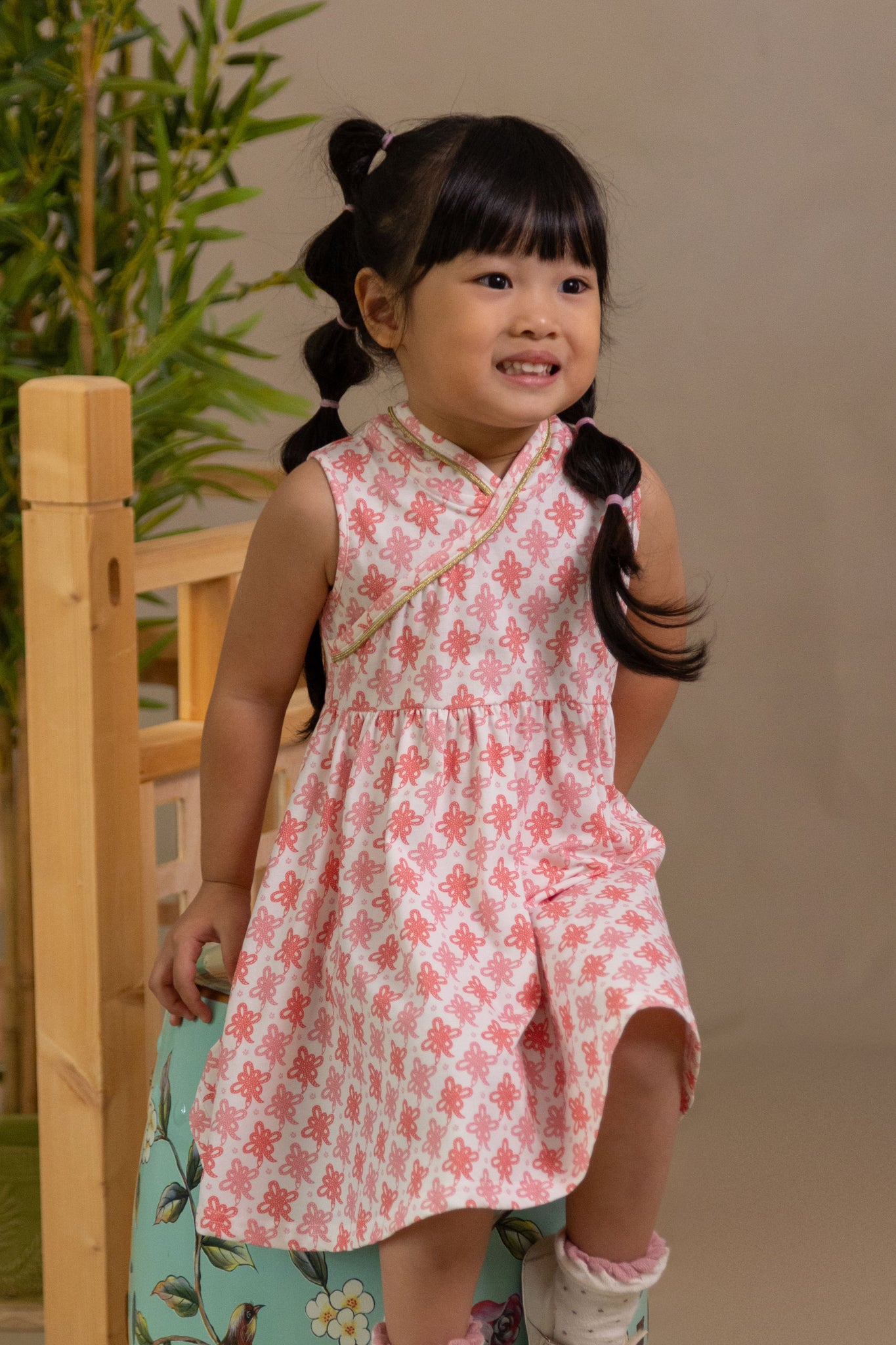 Jersey Flare Cheongsam - Knotty Snake