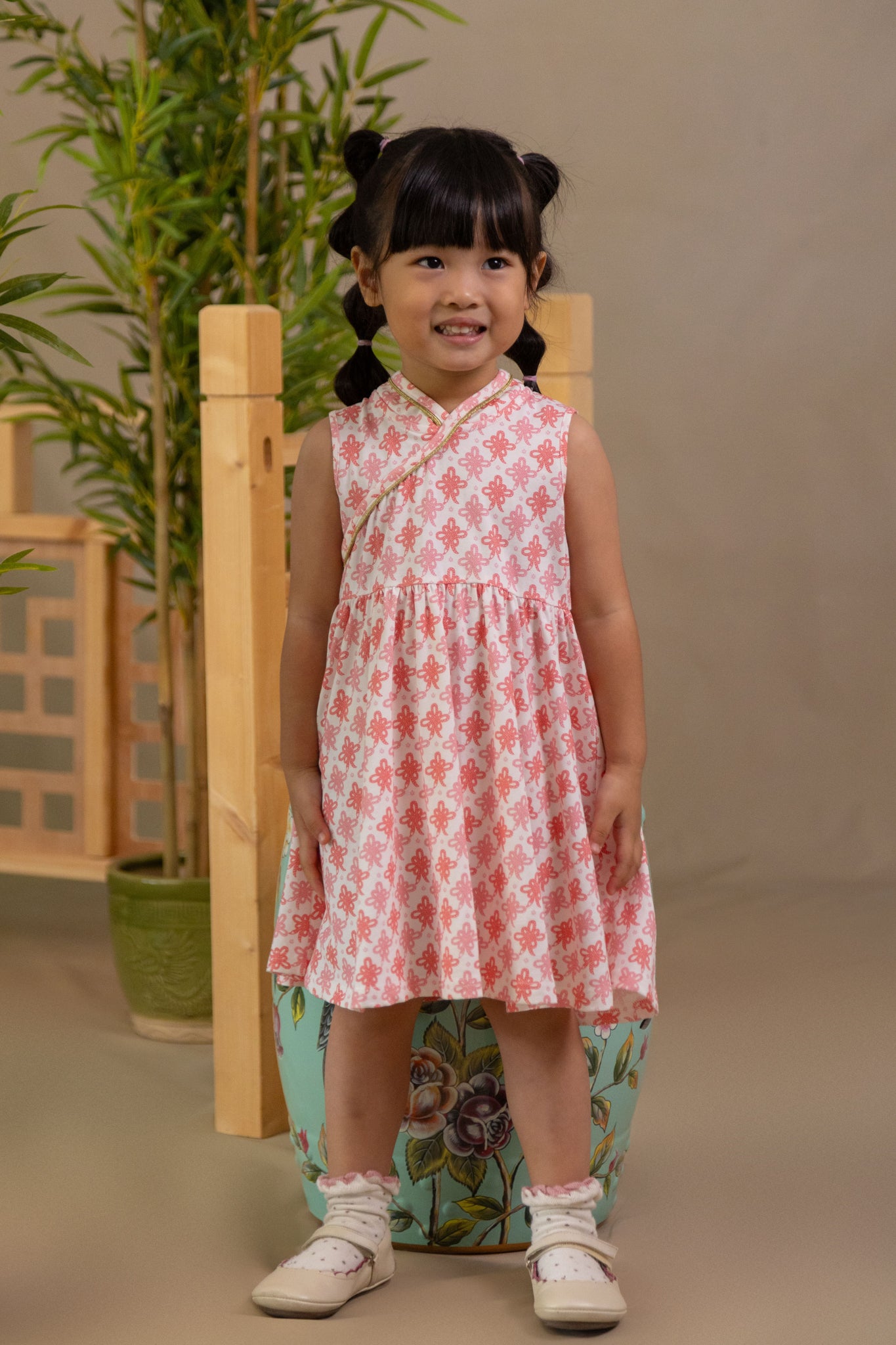 Jersey Flare Cheongsam - Knotty Snake