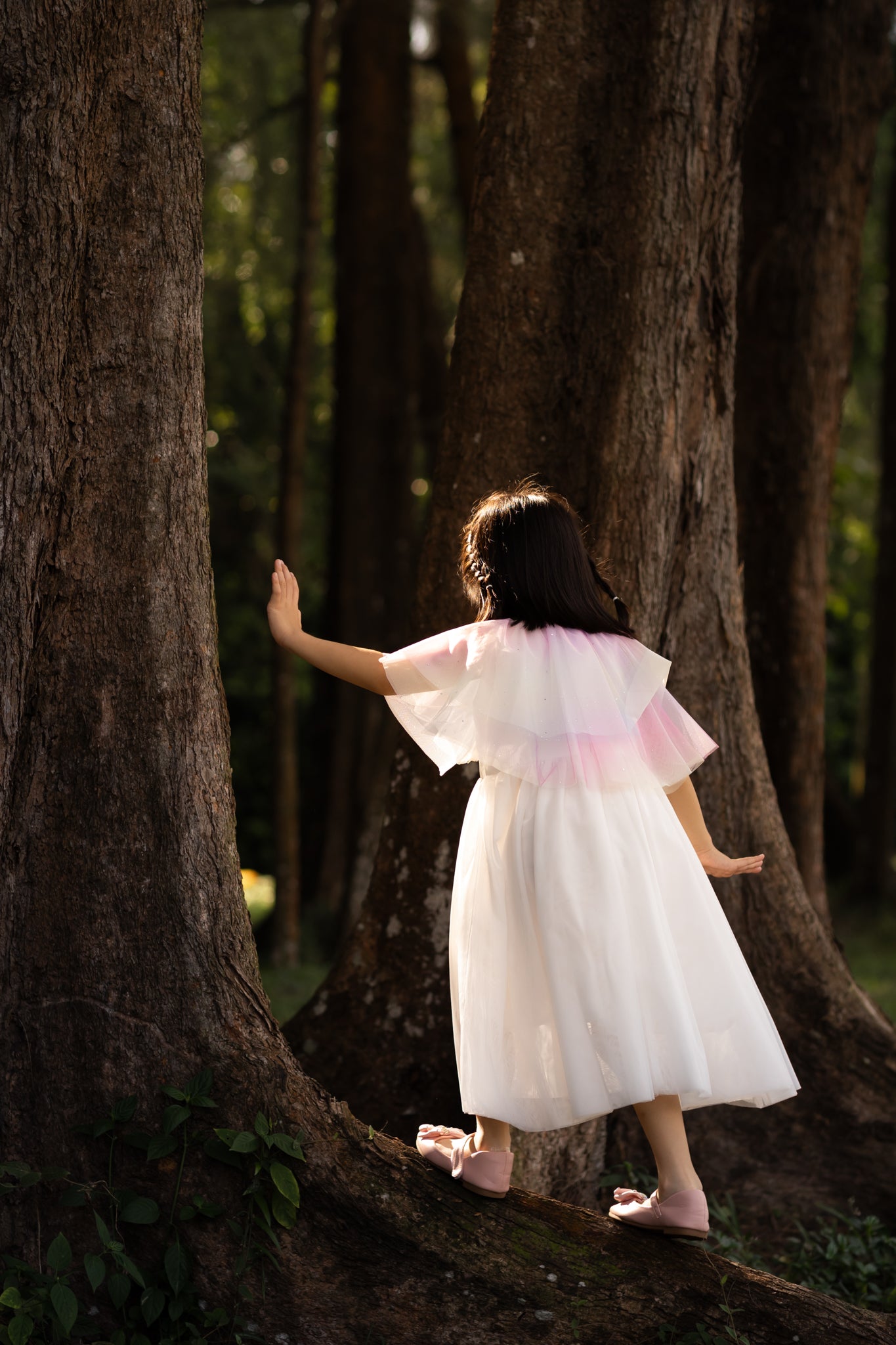 Petite Tulle Cape - Rainbow Sparkle