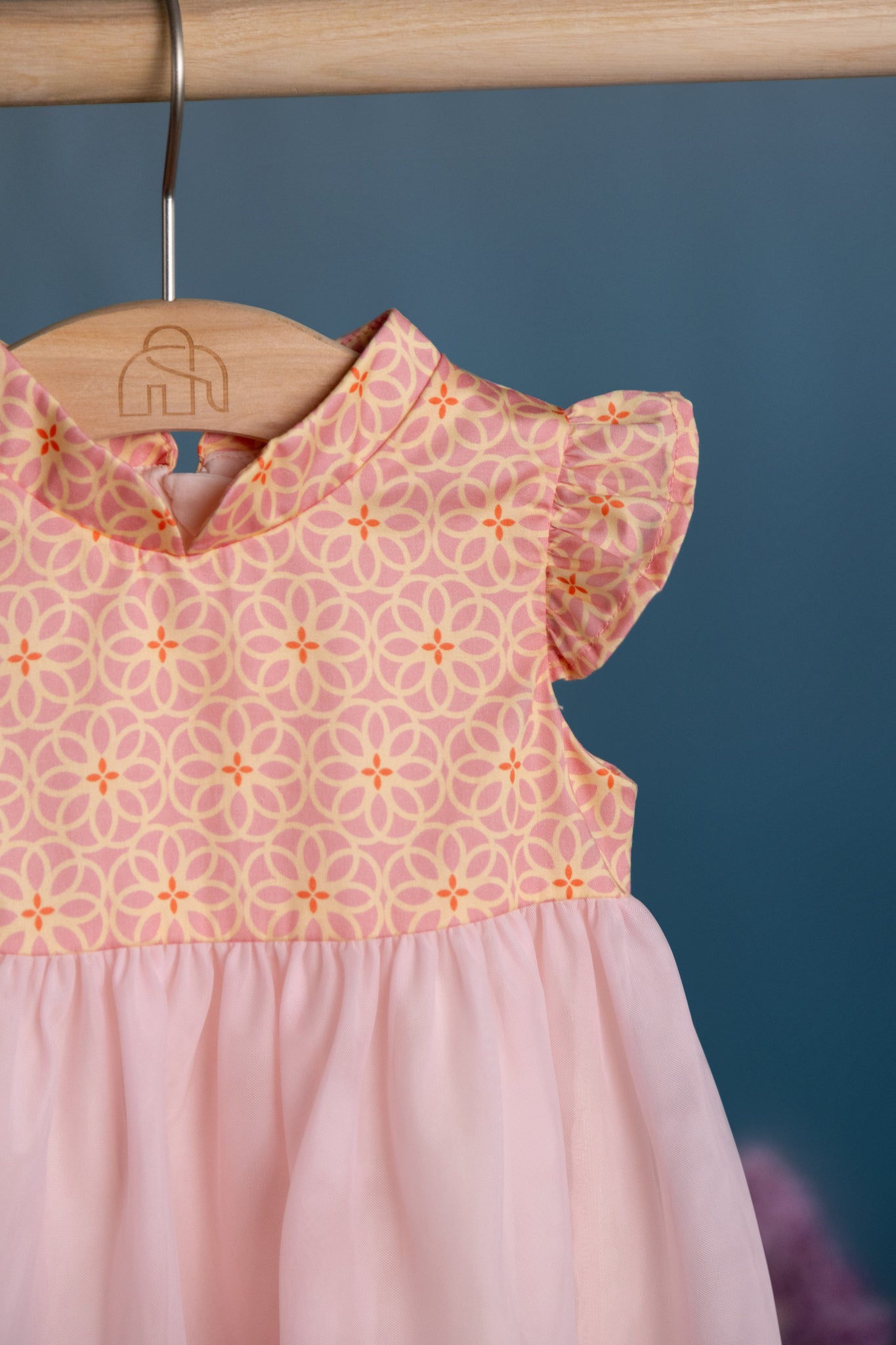 Flora Dress - Pink Honeycomb Tiles