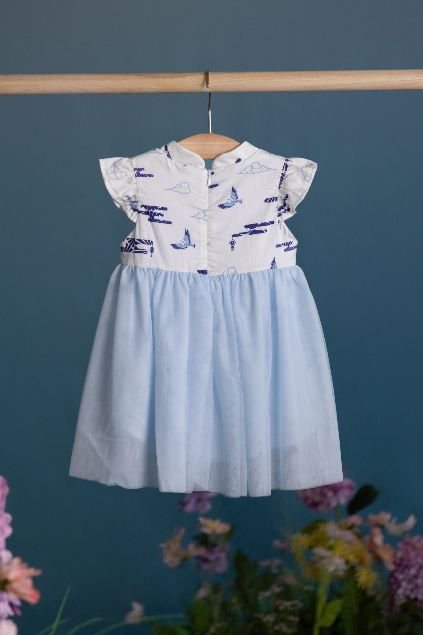 Flora Dress - Porcelain Clouds