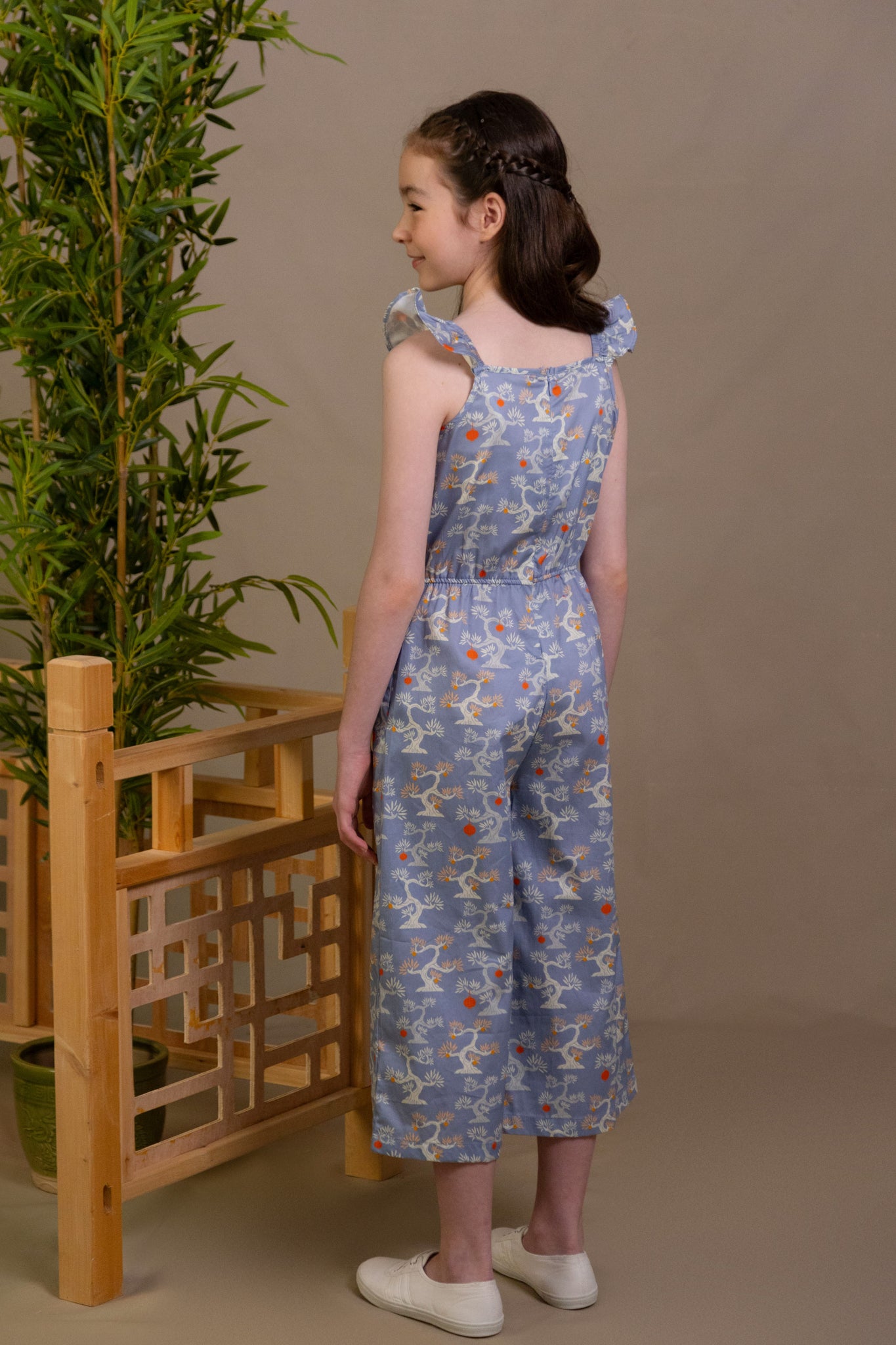 Flutter Jumpsuit - Blue Lucky Bonsai