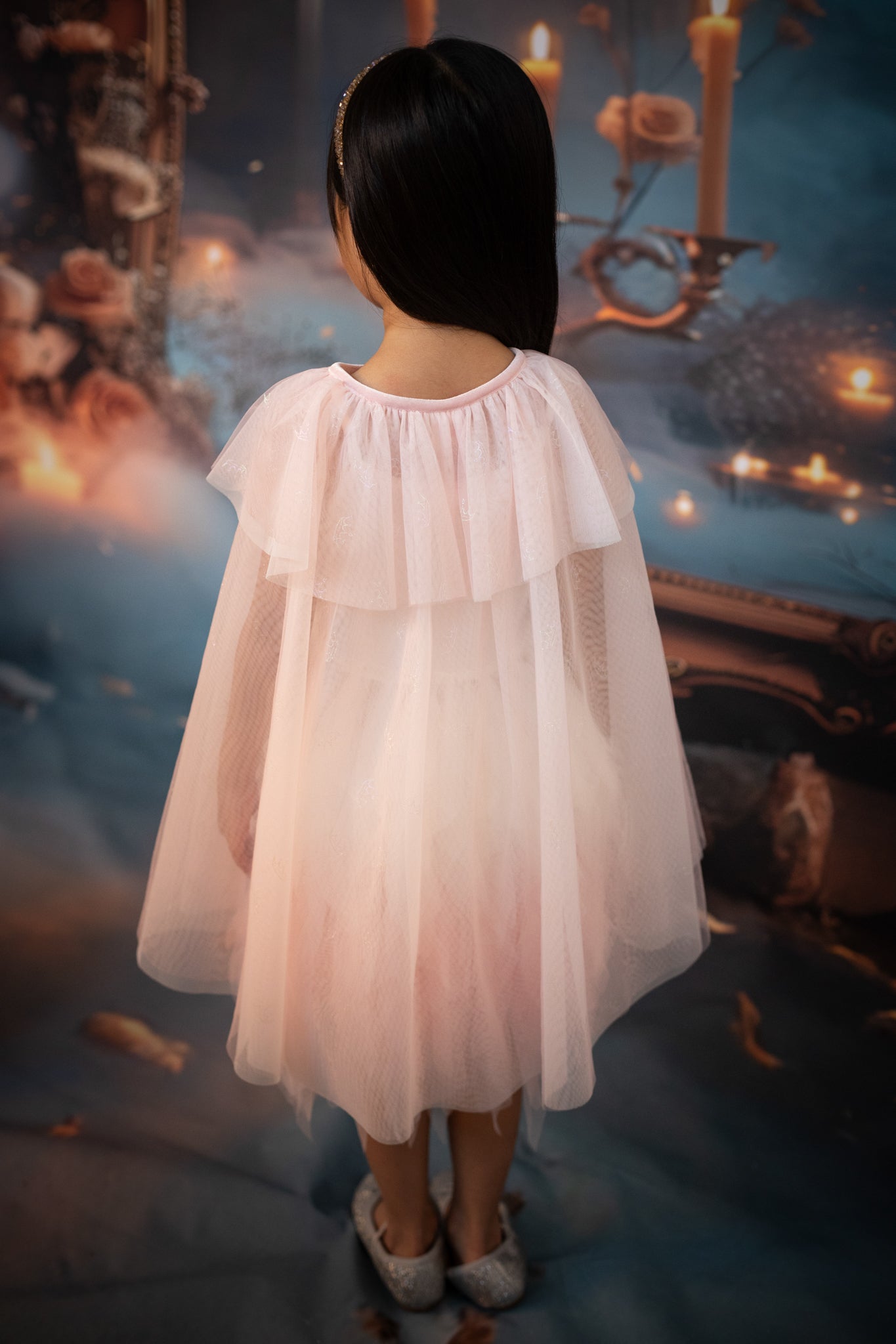 Tulle Cape - Pink Tiaras | The Elly Store 