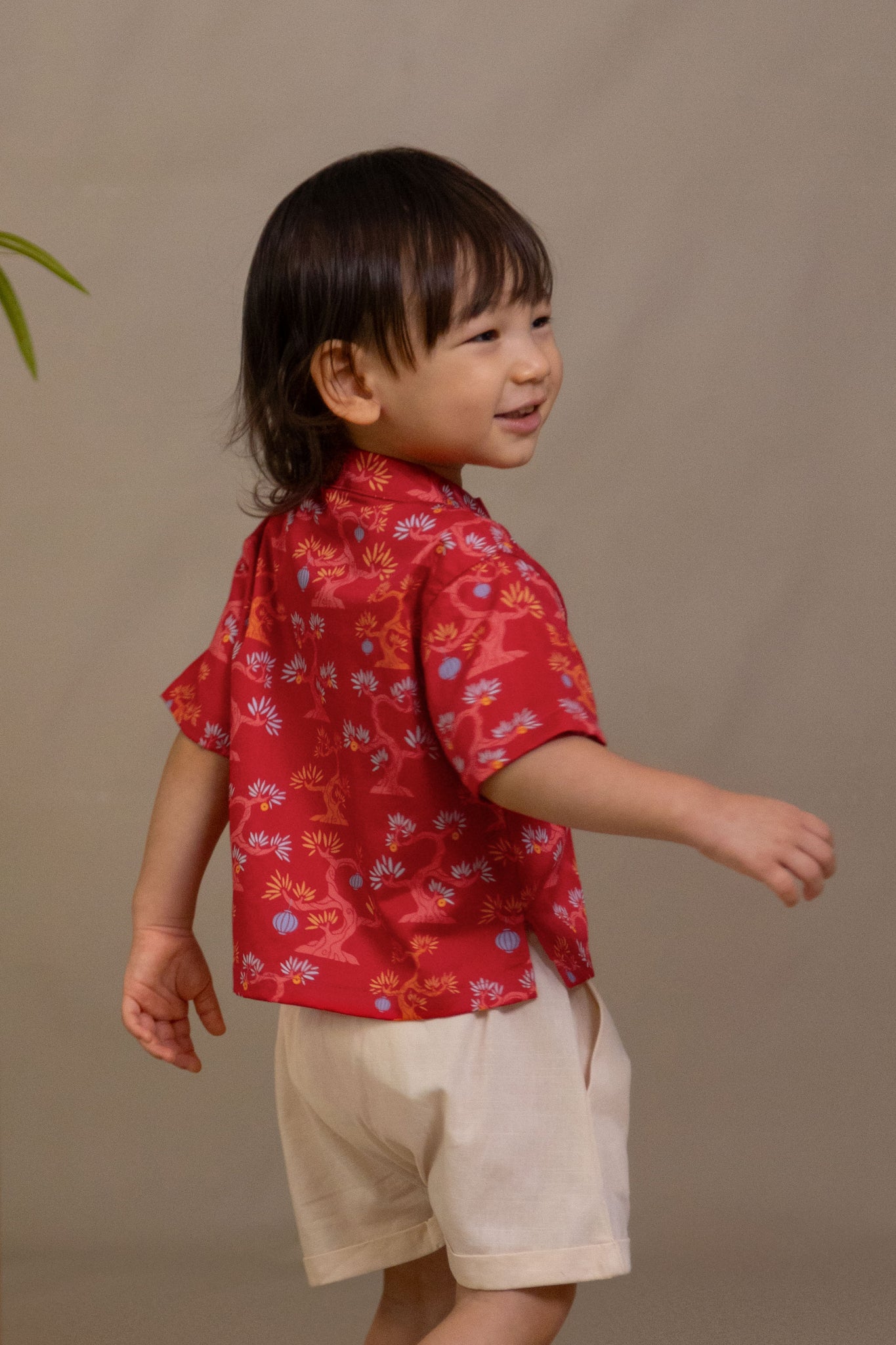 Tang Shirt - Red Lucky Bonsai