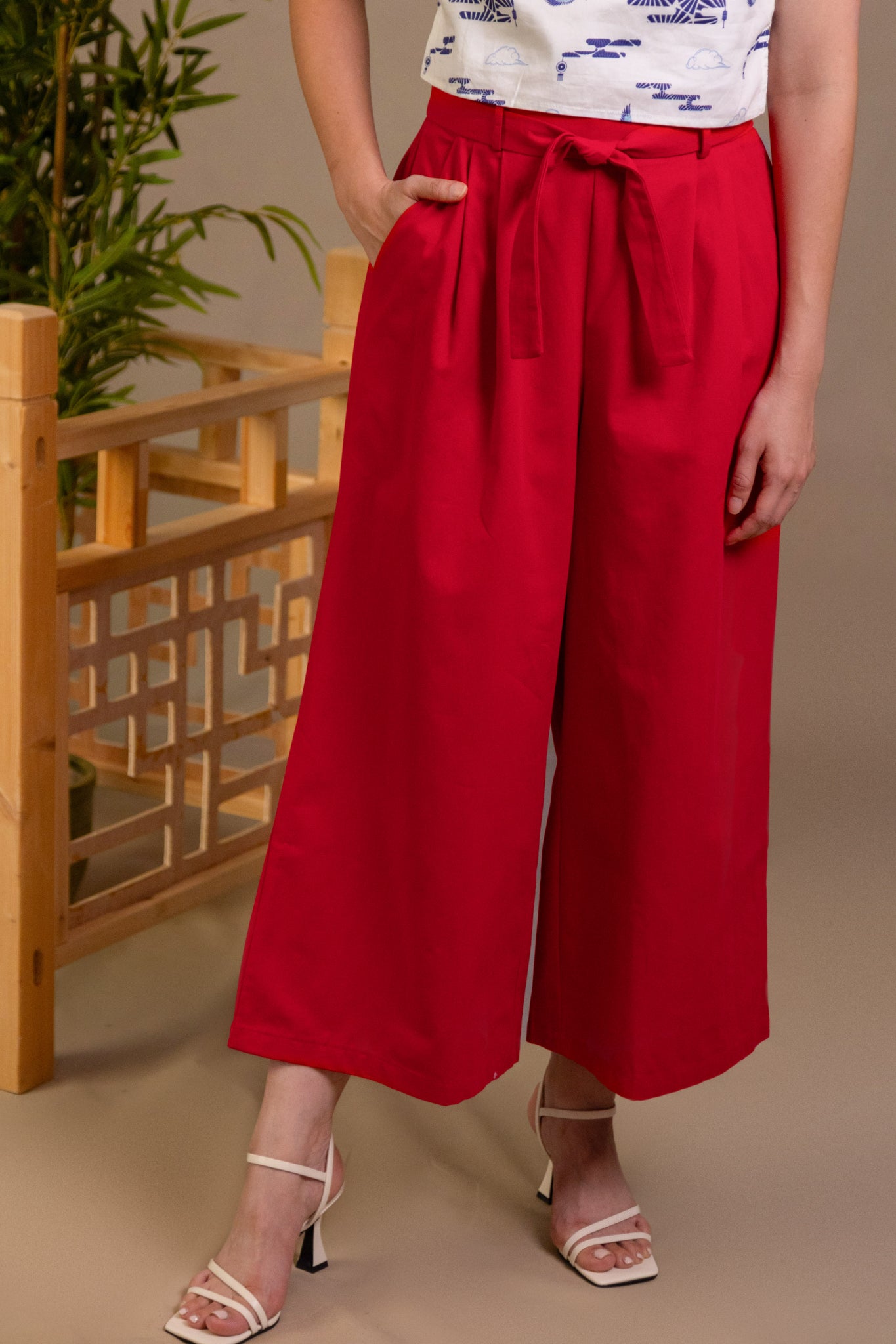 Ladies Nicole Pants - Red