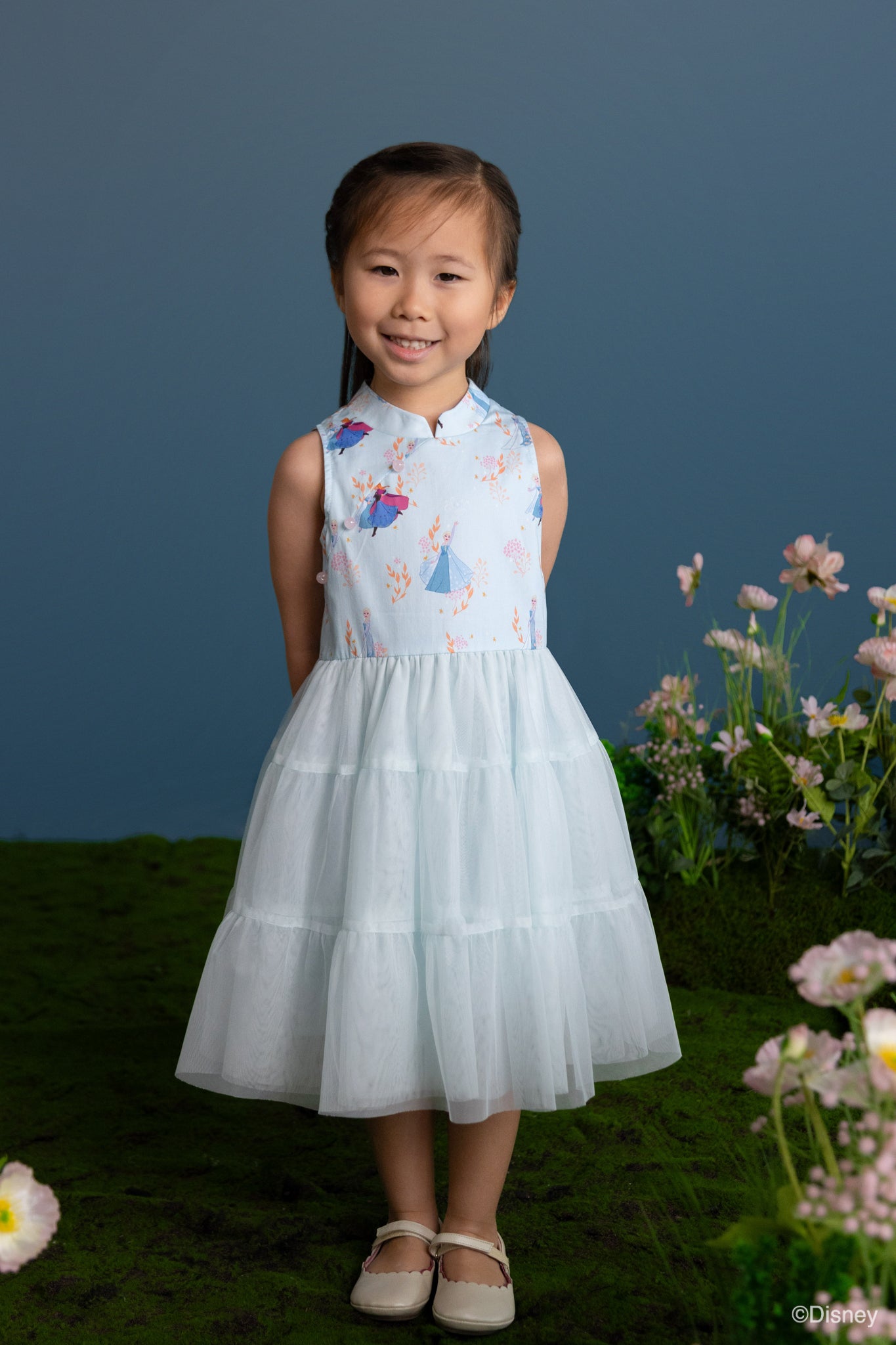 Wren Cheongsam - Turquoise Garden Elsa