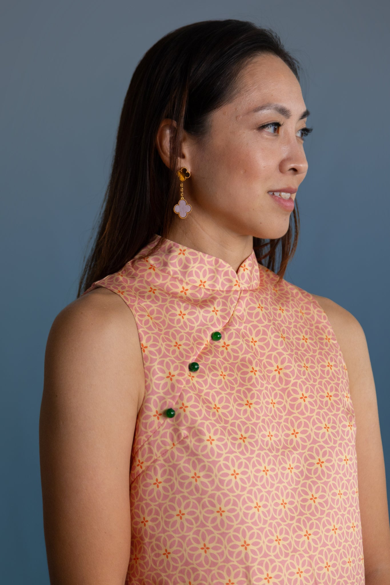 Ladies Amber Top - Pink Honeycomb Tiles