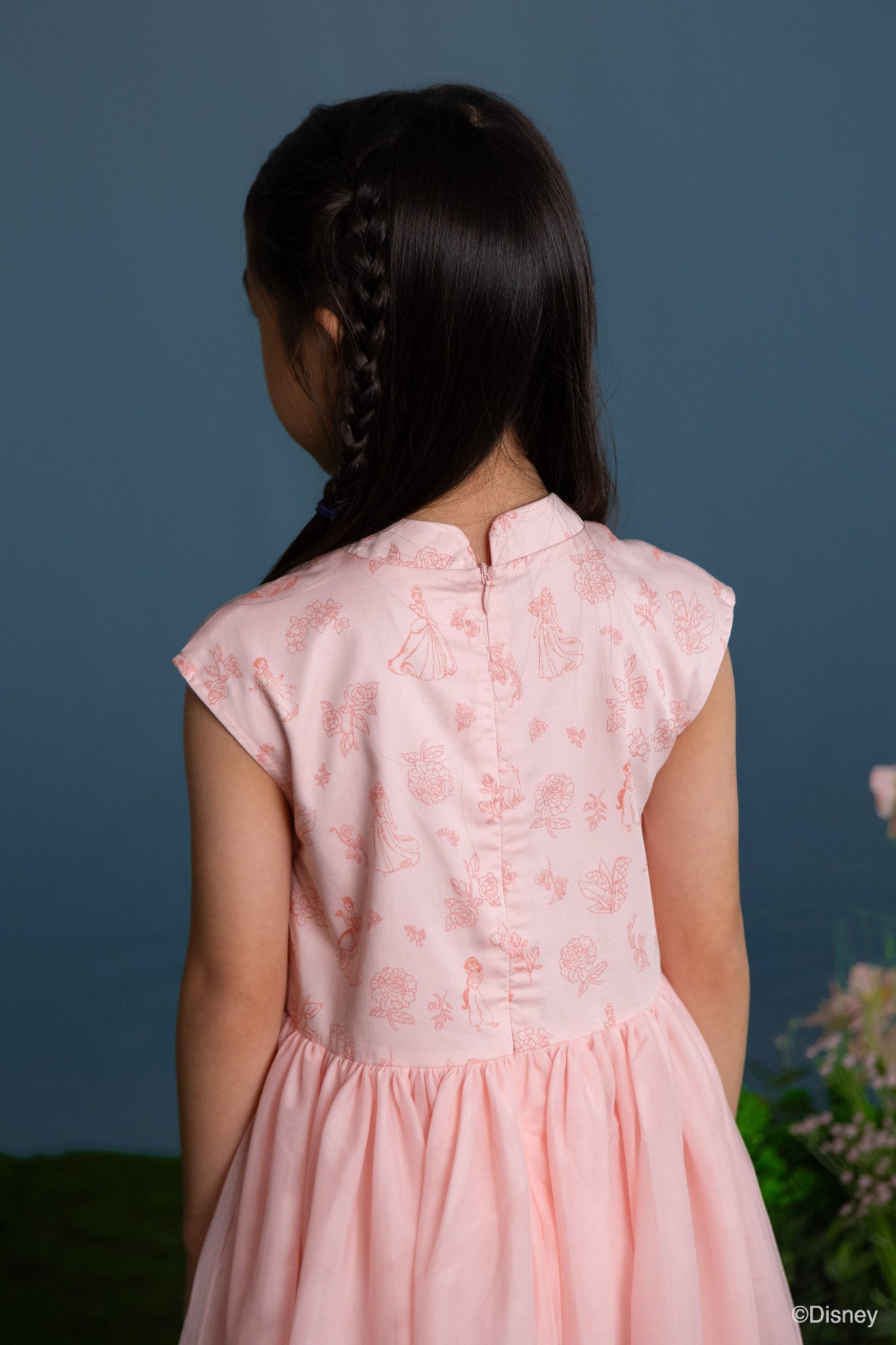 Twirly Tulle Cheongsam - Pink Floral Princess